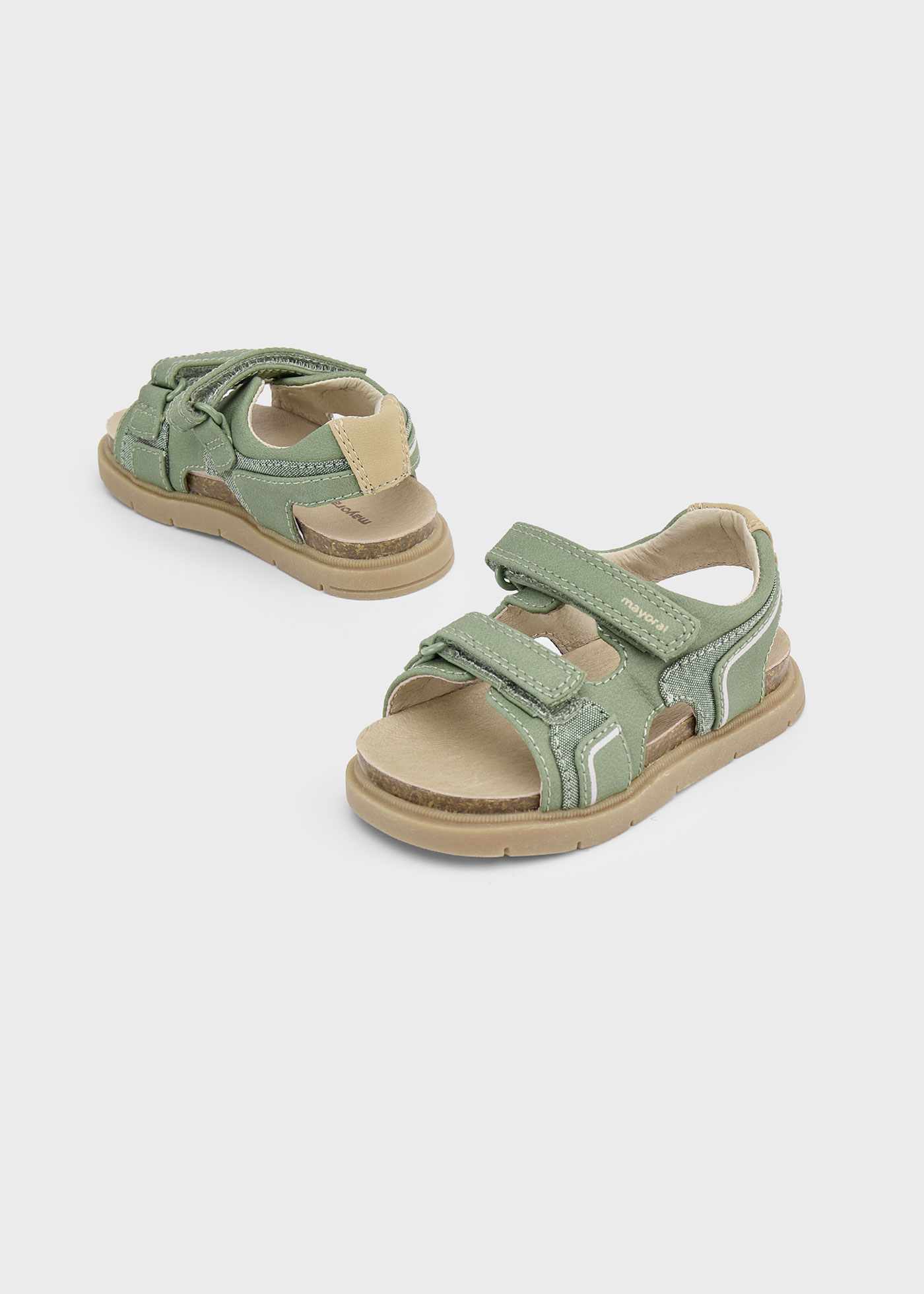 Baby contrast velcro sandals