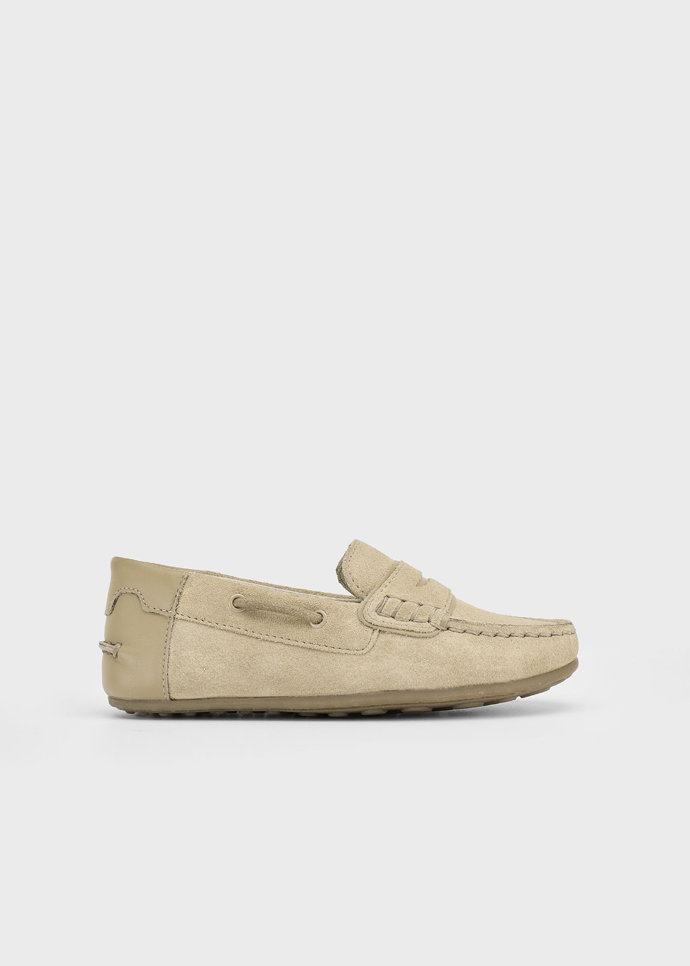 Boy suede moccasins