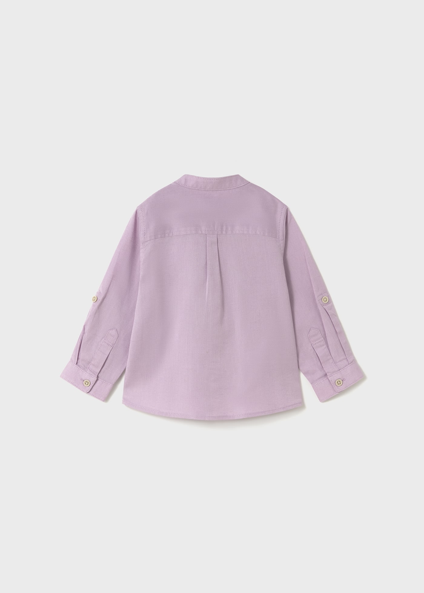 Baby mao collar linen shirt