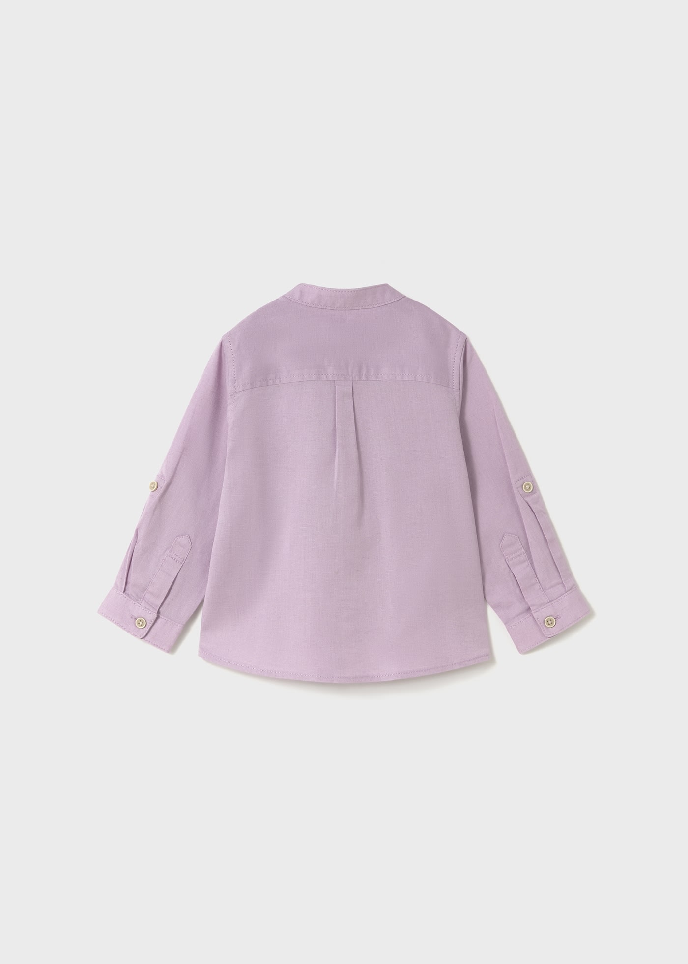 Camisa linho gola mao bebé
