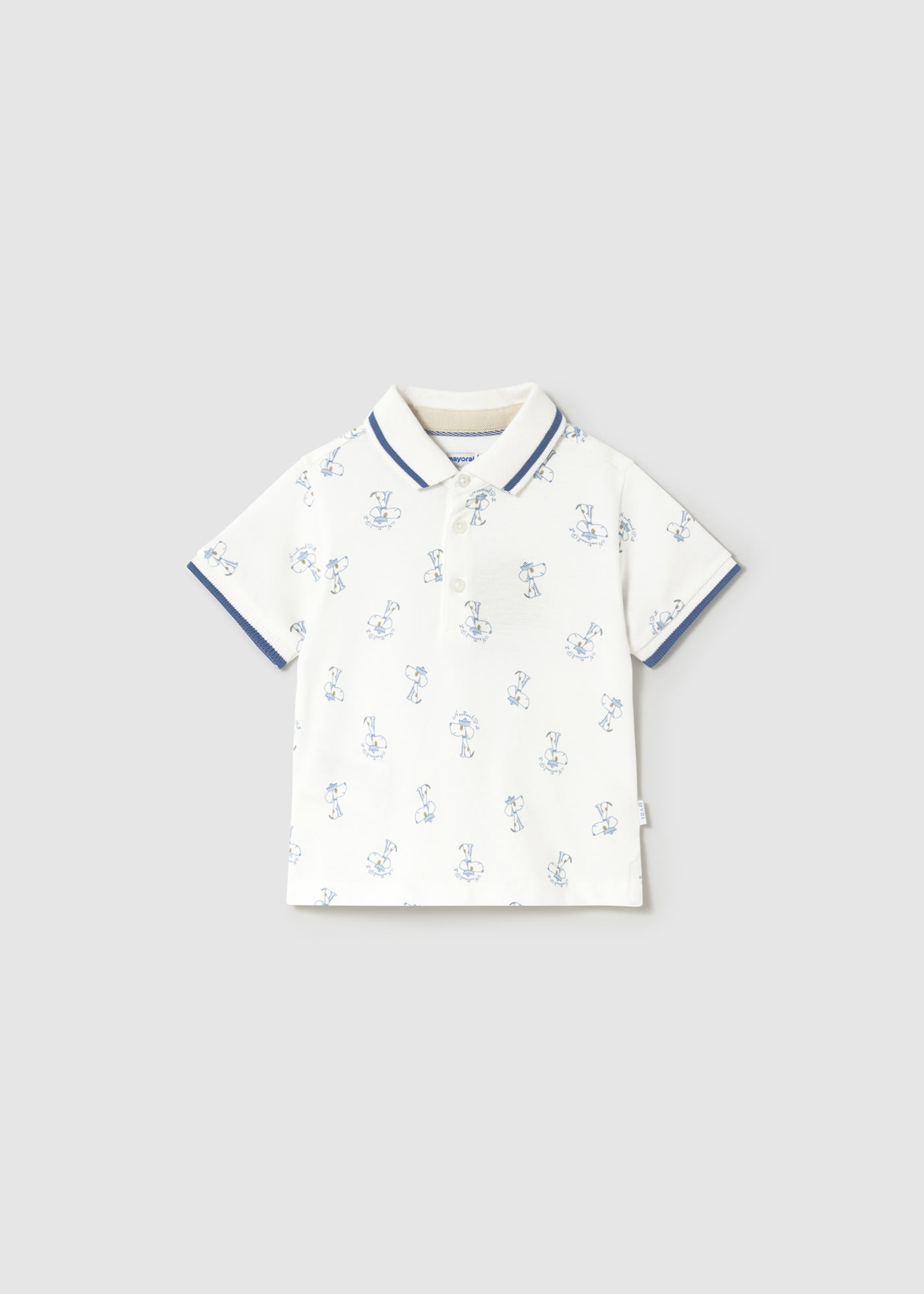 Baby microprint pique polo shirt