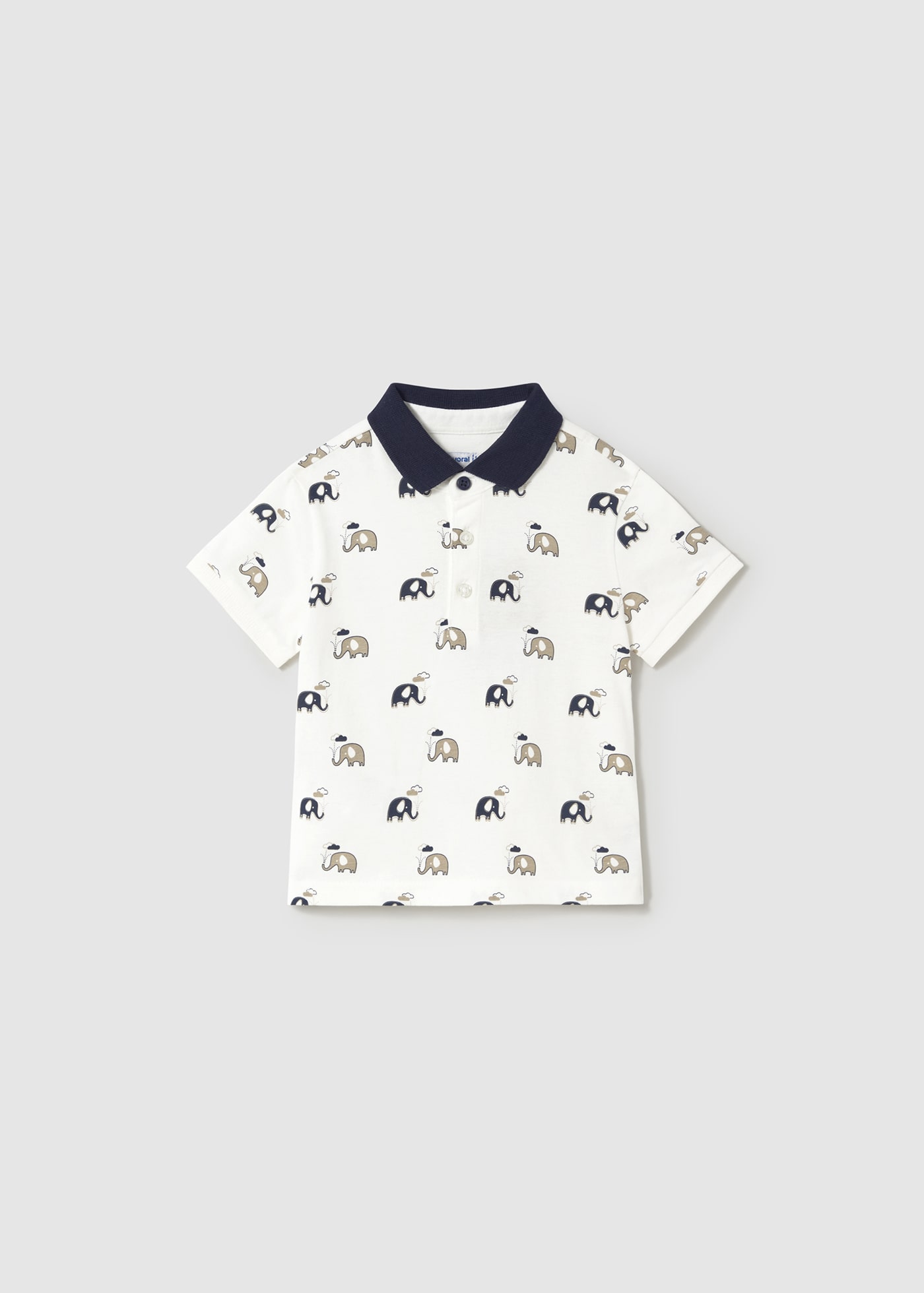 Polo punto liso estampado bebé