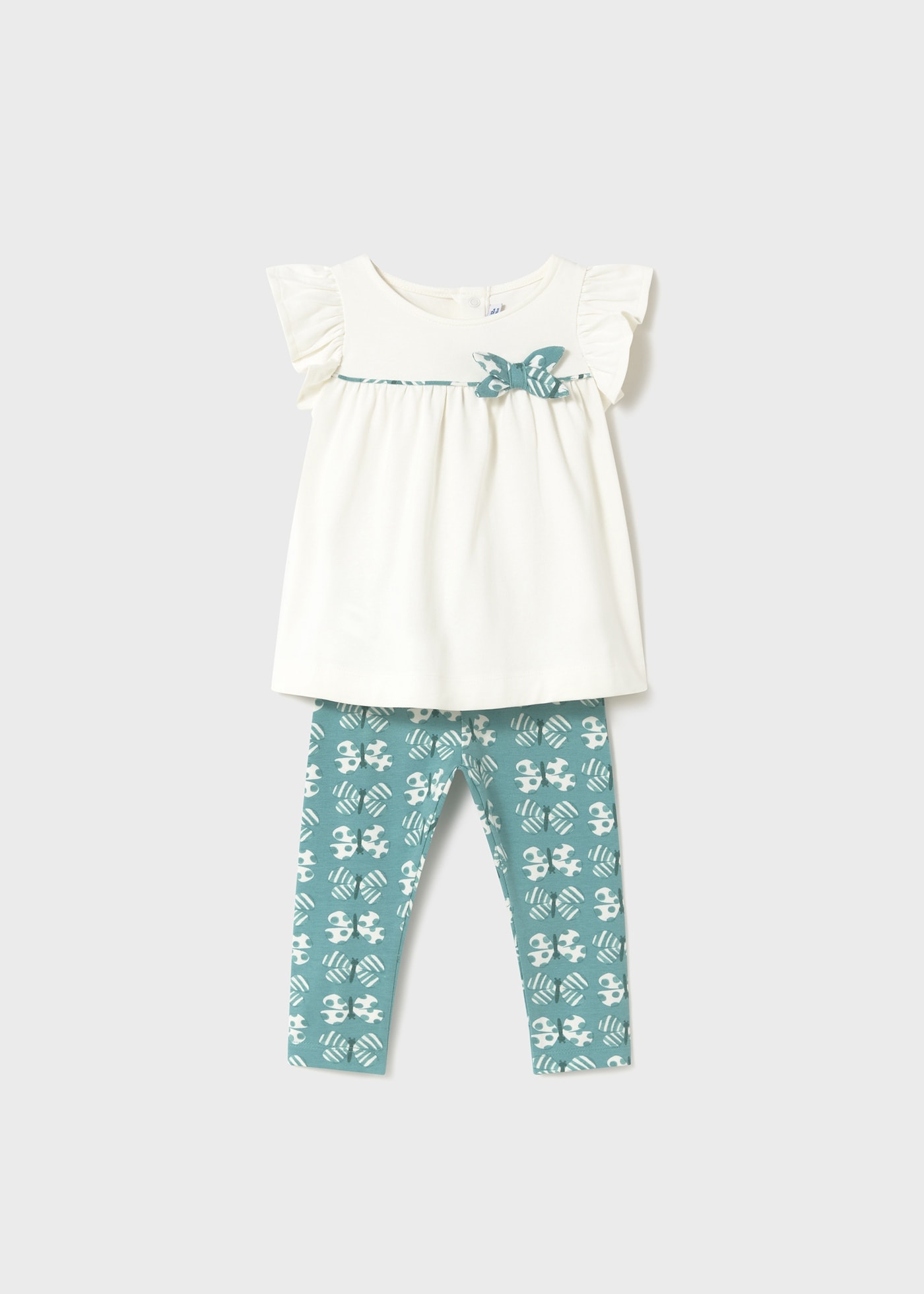 Completo leggings stampato neonata