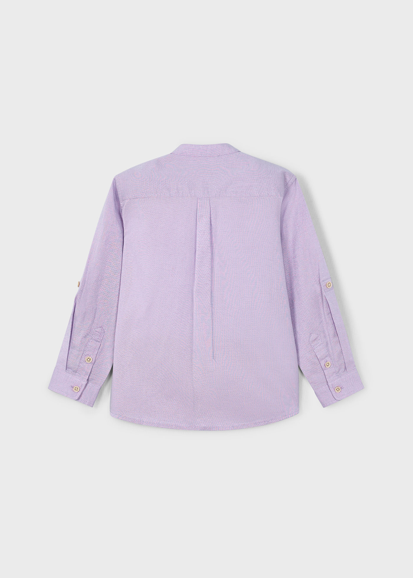 Boy mao collar linen shirt