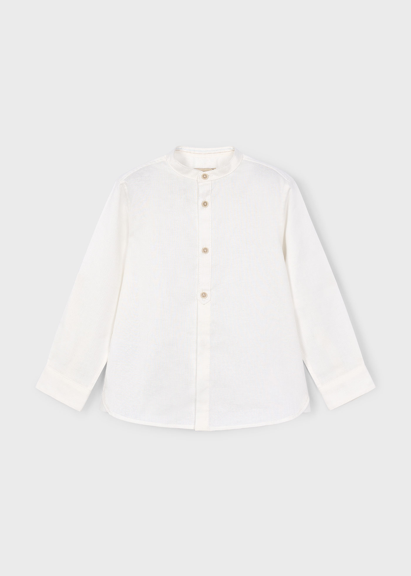 Camicia lino colletto alla coreana bambino