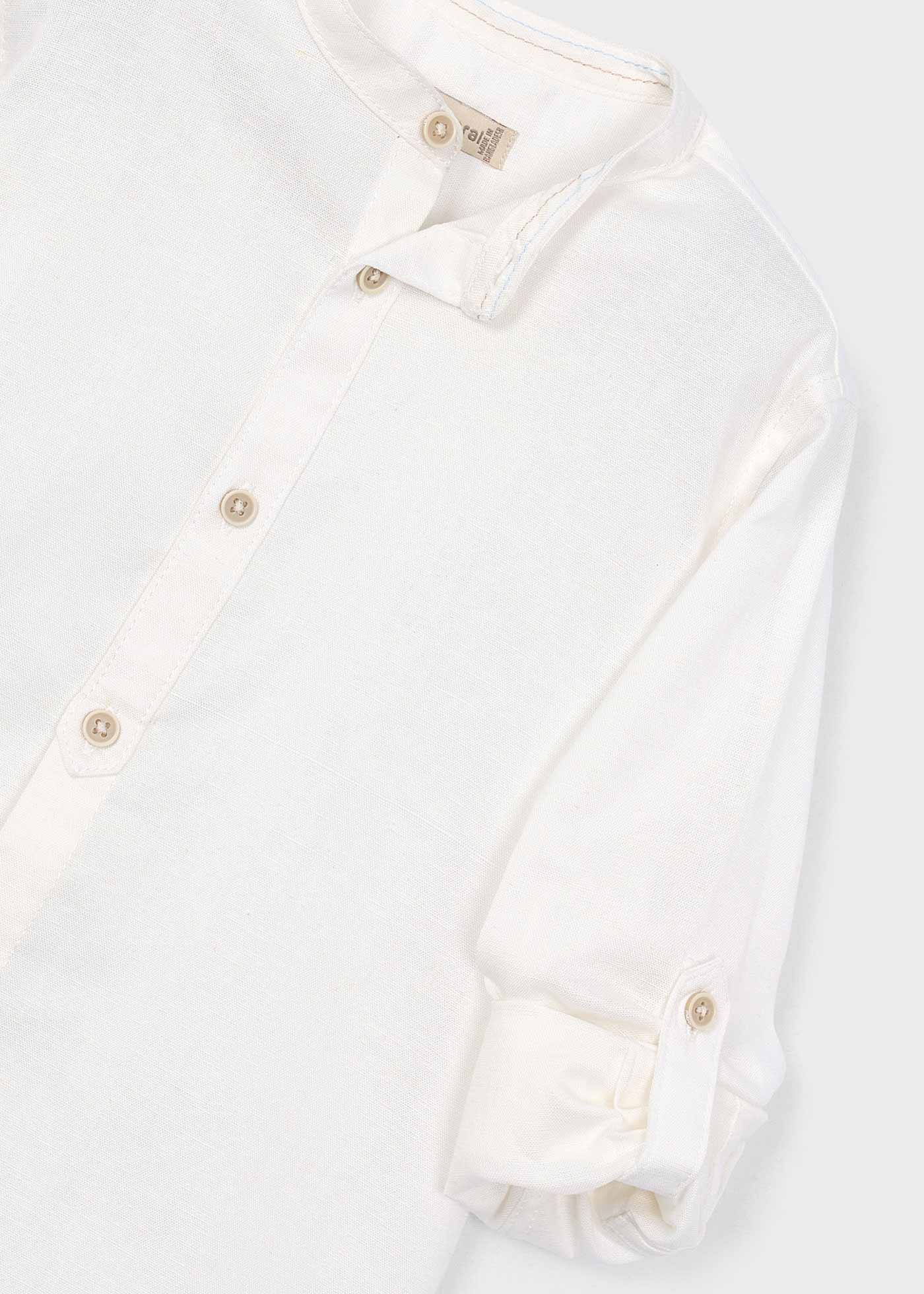 Camicia lino colletto alla coreana bambino