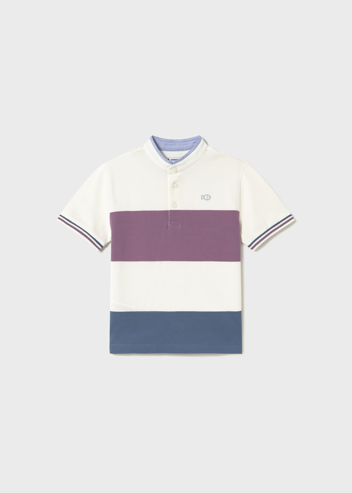 Boy pique striped shirt