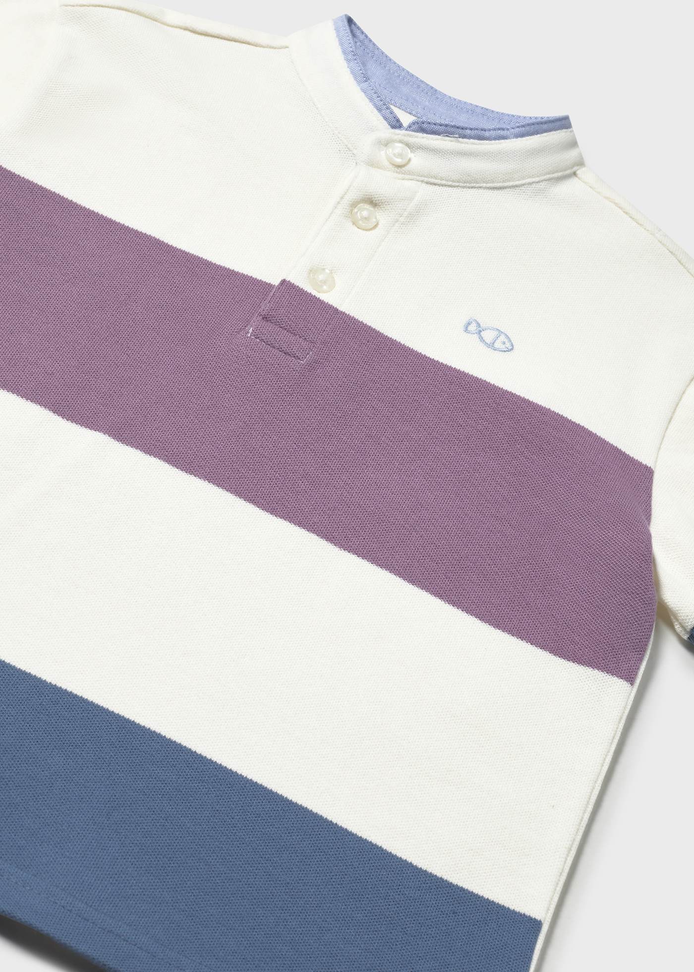 Polo bandas piqué niño