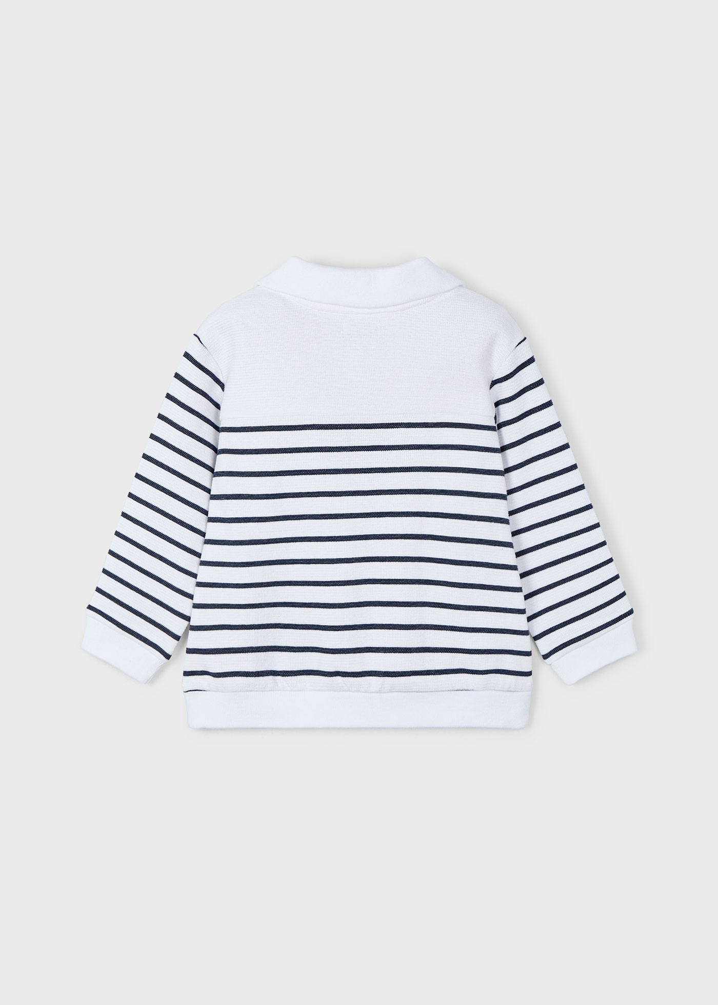 Boy striped quarter zip jumper