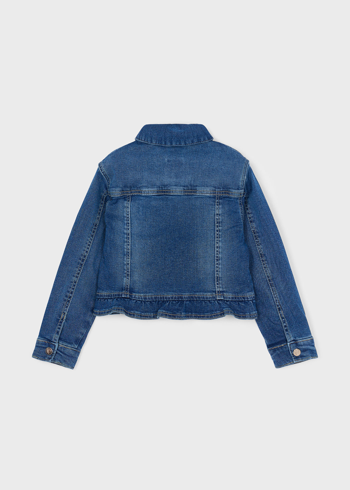 Giubbotto jeans volant bambina