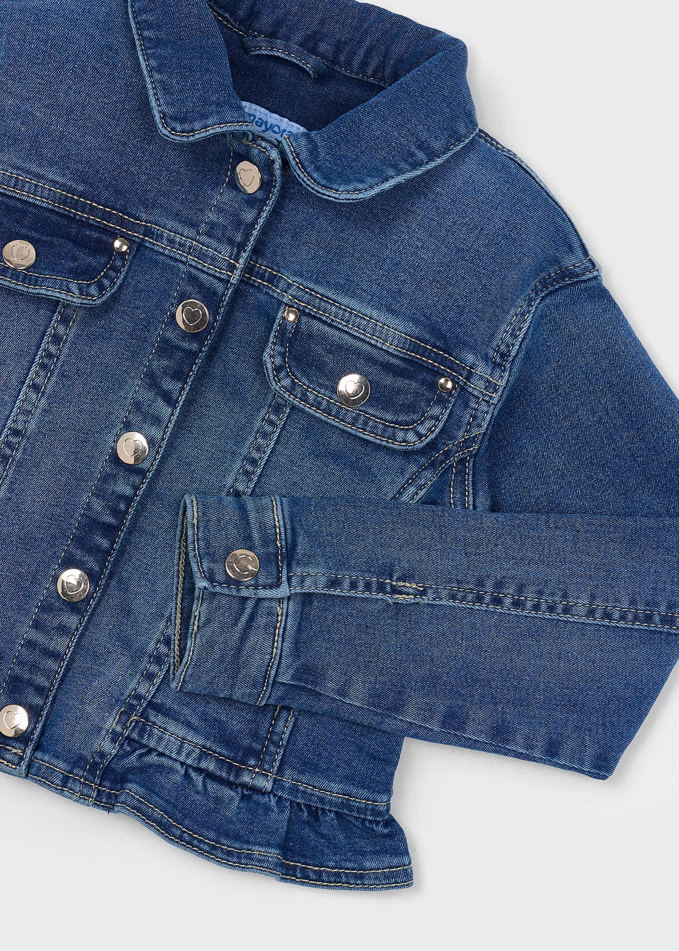 Jeans Jacke Rüschen Mädchen