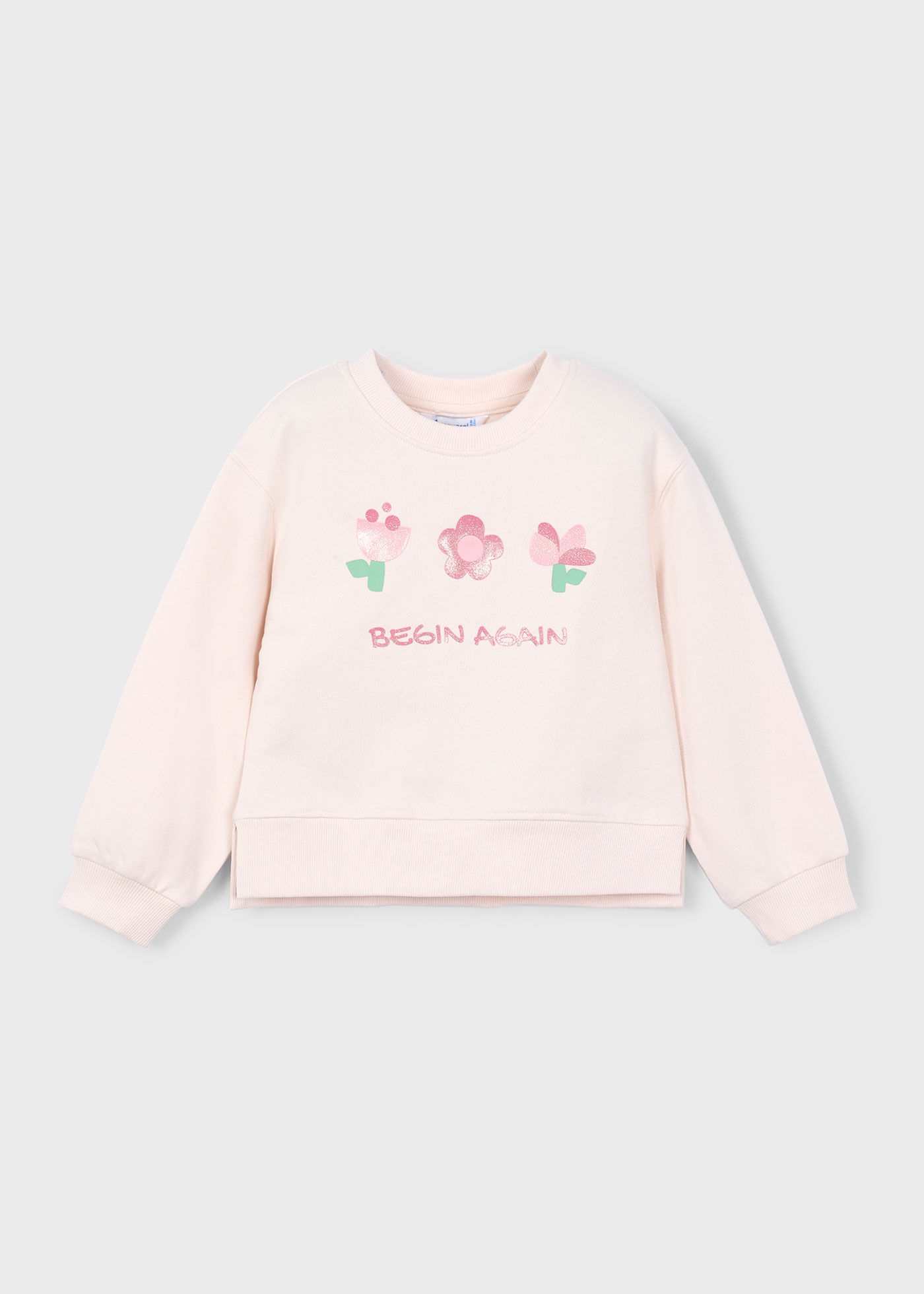 Girl flower print sweatshirt