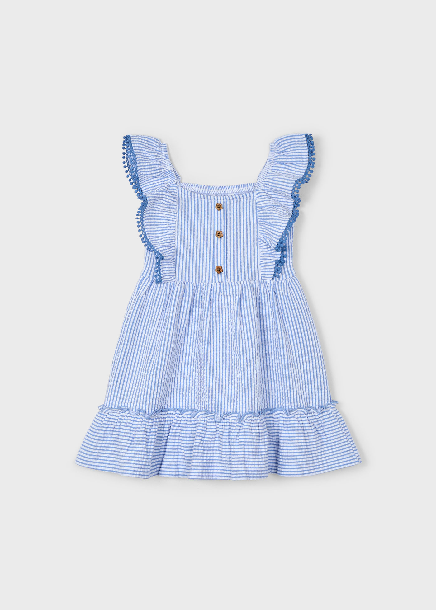 Vestido rayas punto niña