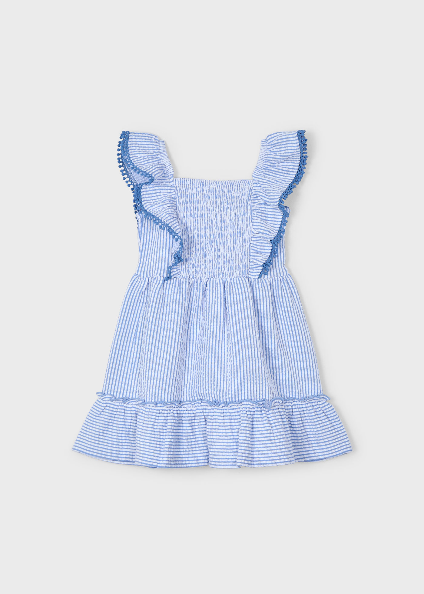 Robe en maille rayée fille