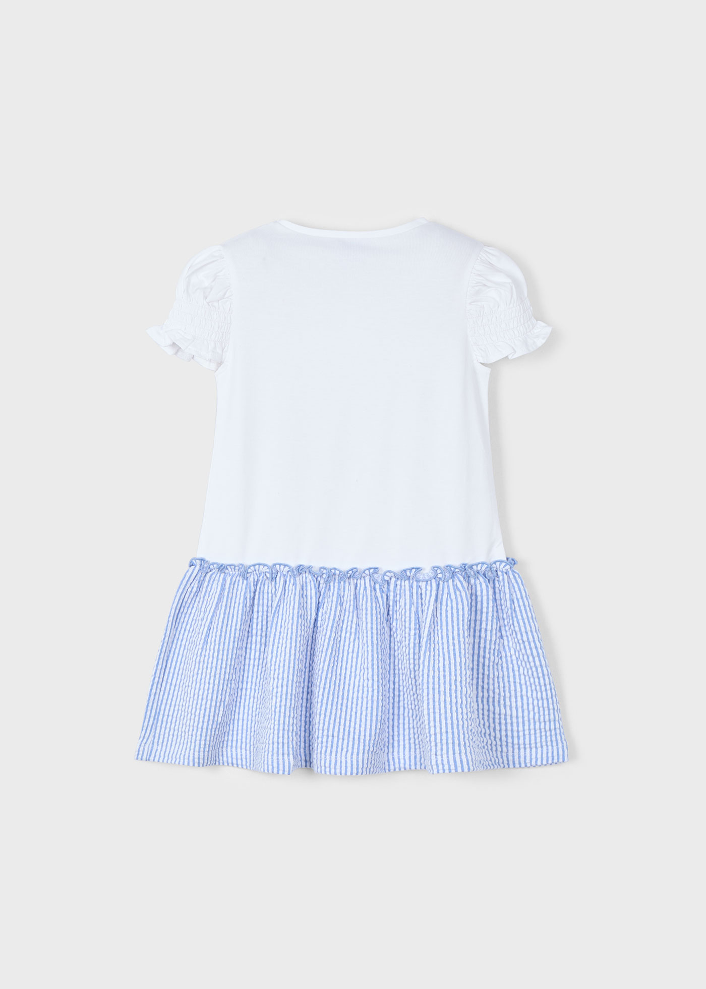 Vestido combinado punto niña