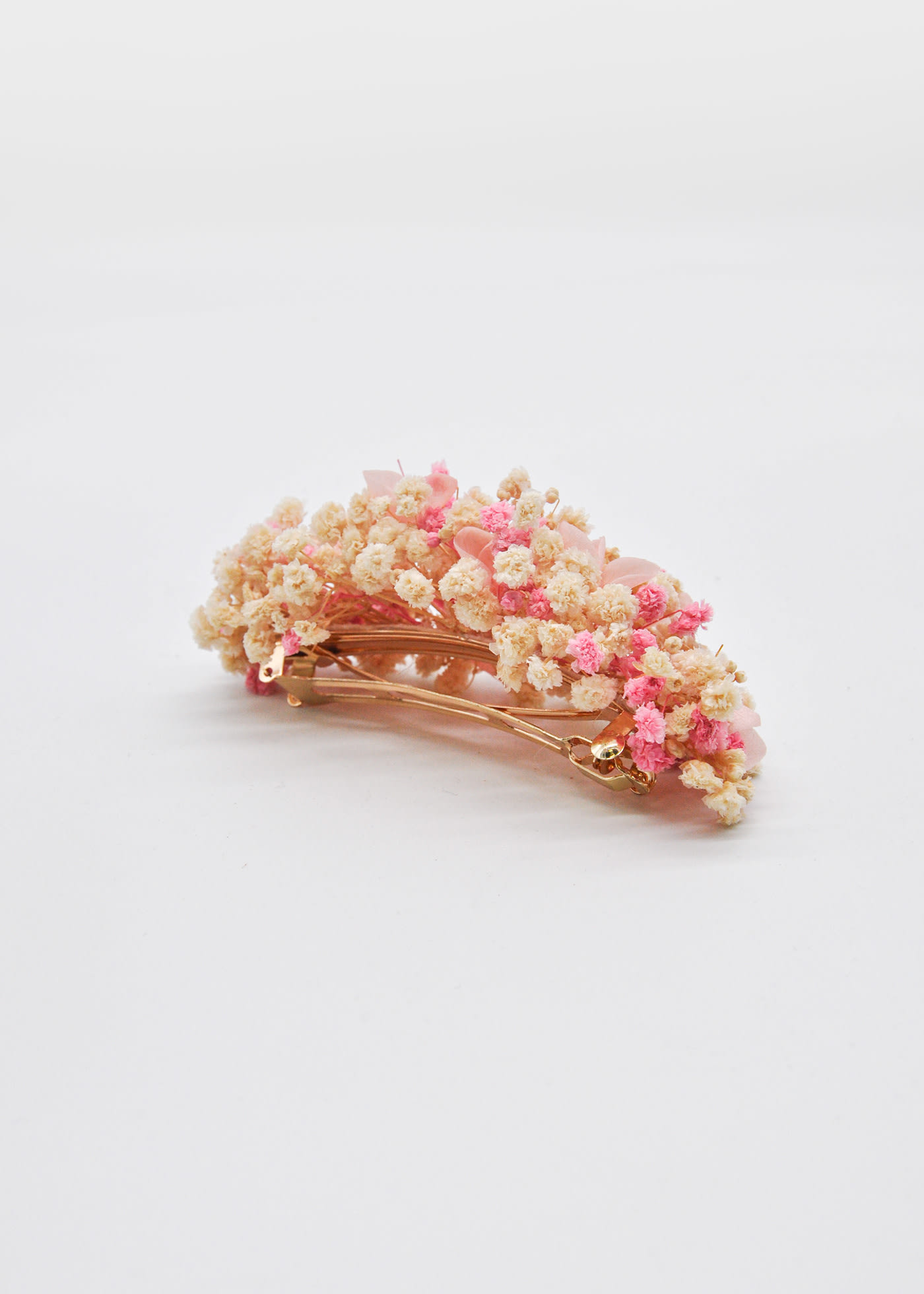 Girl preserved flower pink clip