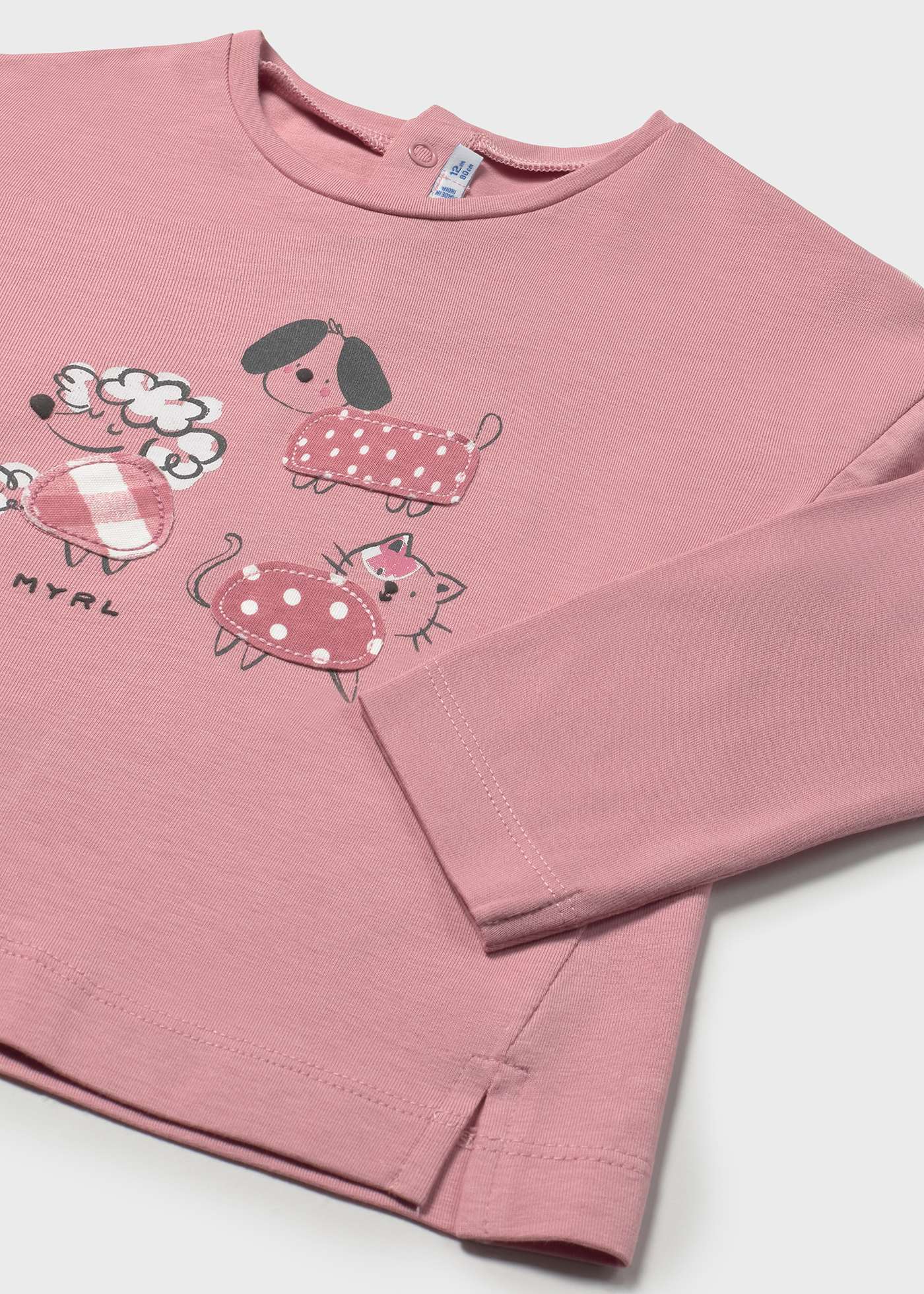 Playera manga larga perritos bebé