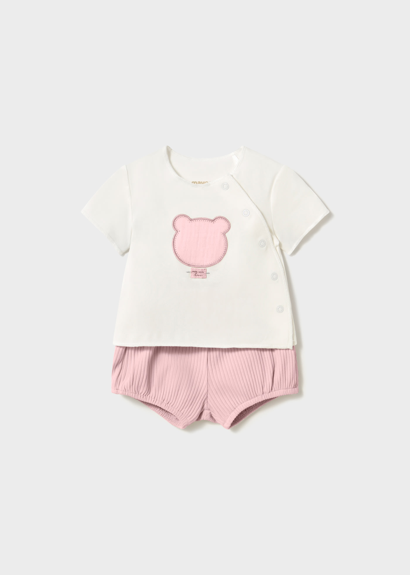 Ensemble short et t-shirt ourson nouveau-né