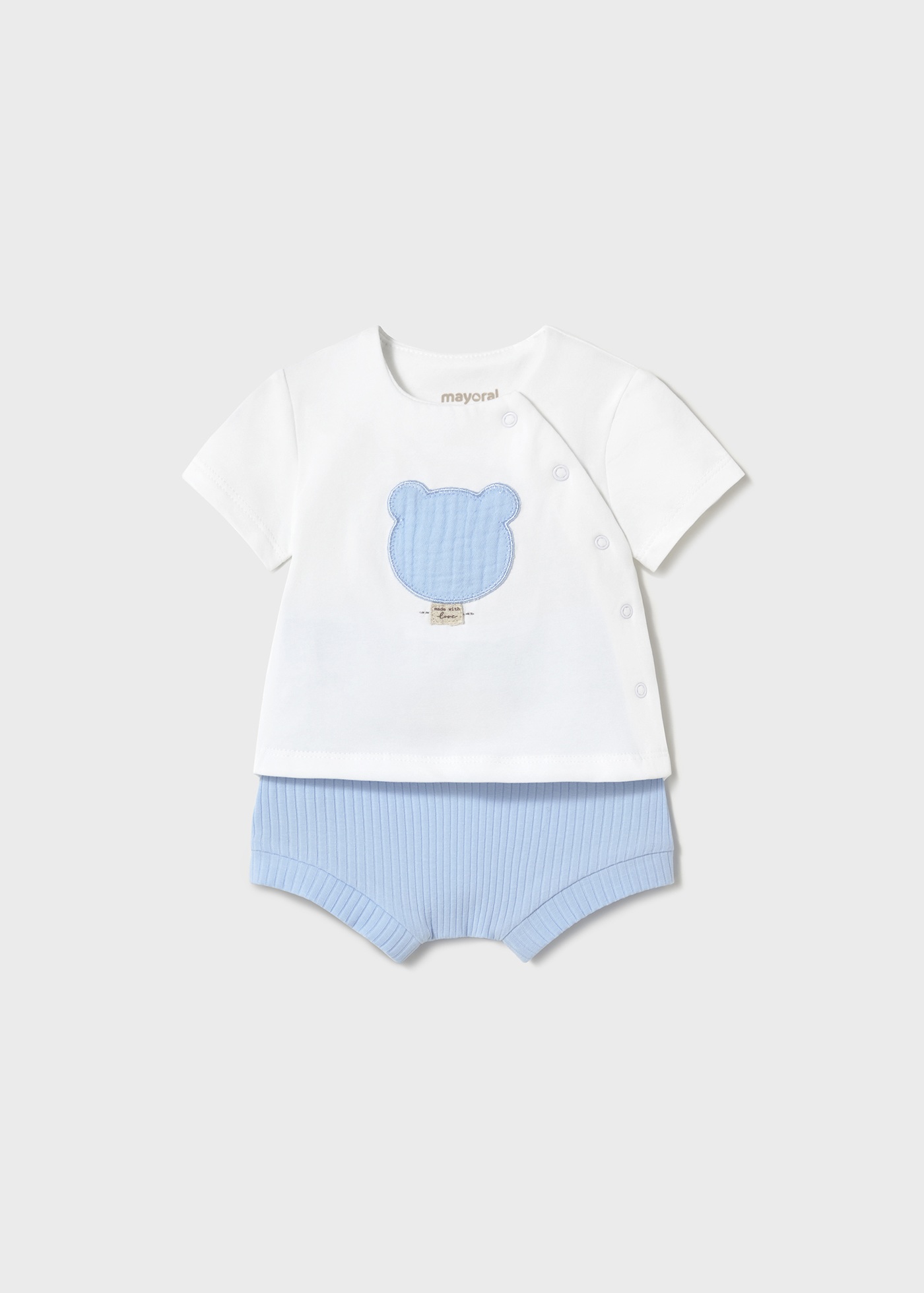 Ensemble short et t-shirt ourson nouveau-né