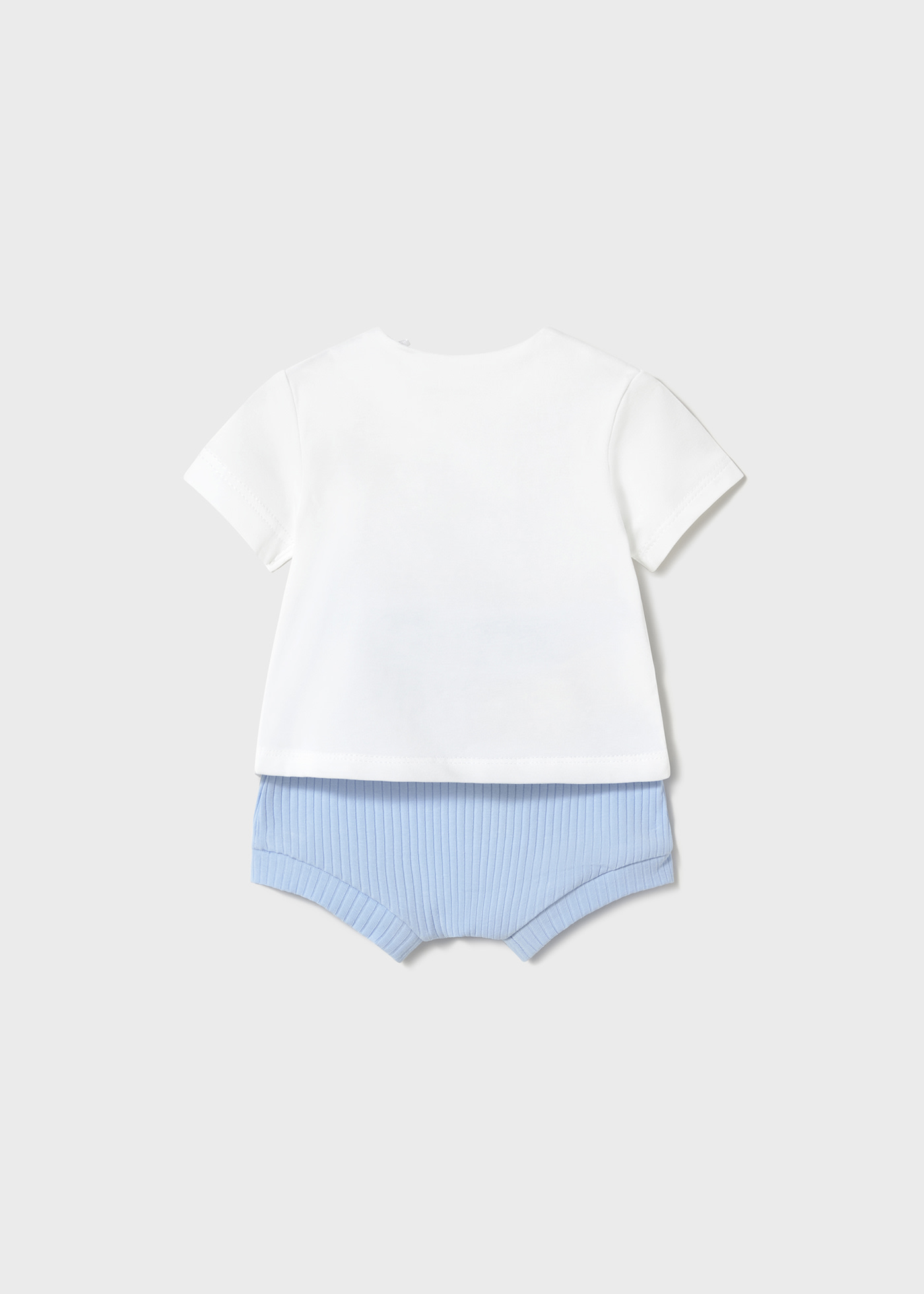 Conjunto short y playera osito recién nacida