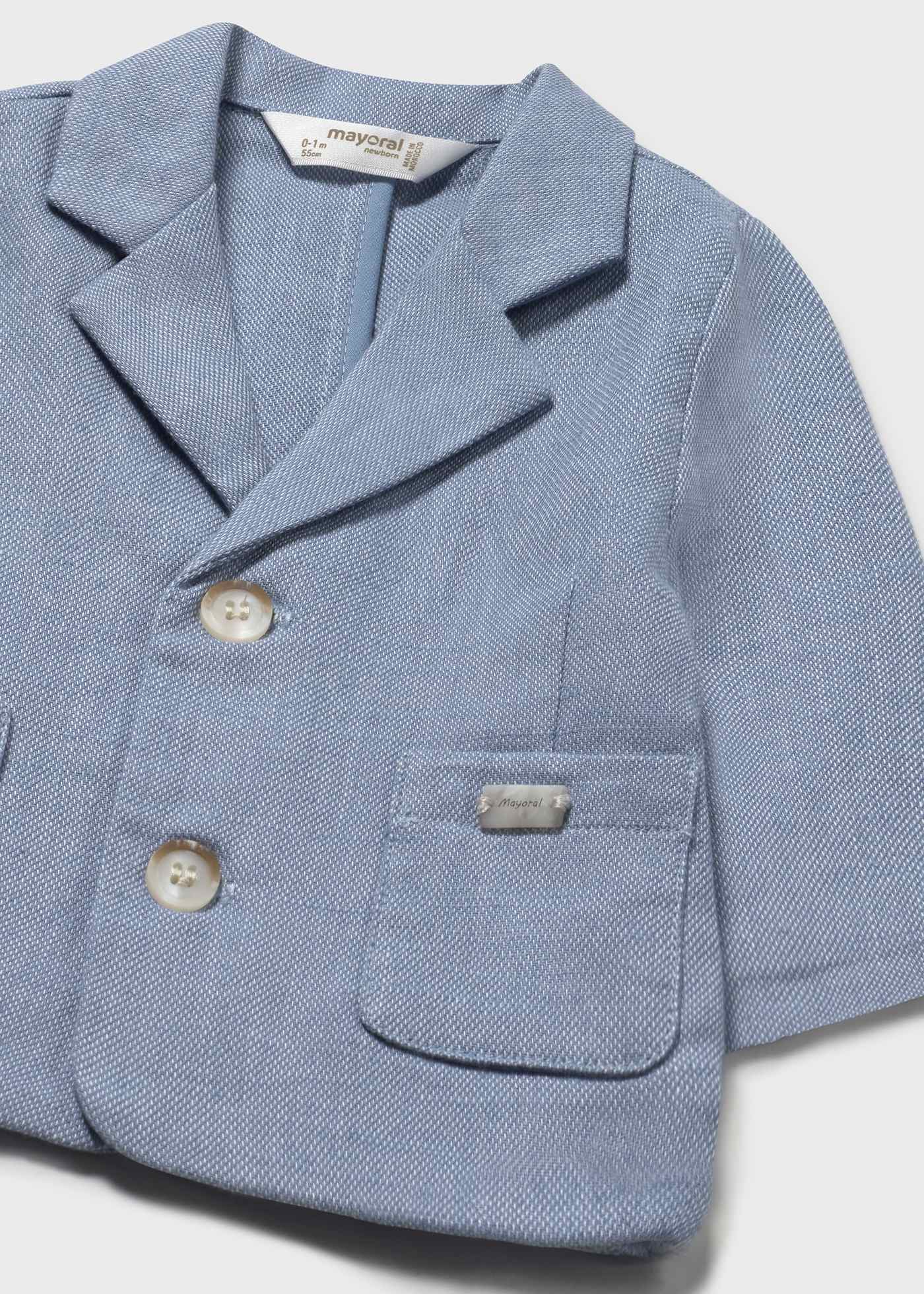 Blazer elegante com linho recém nascido