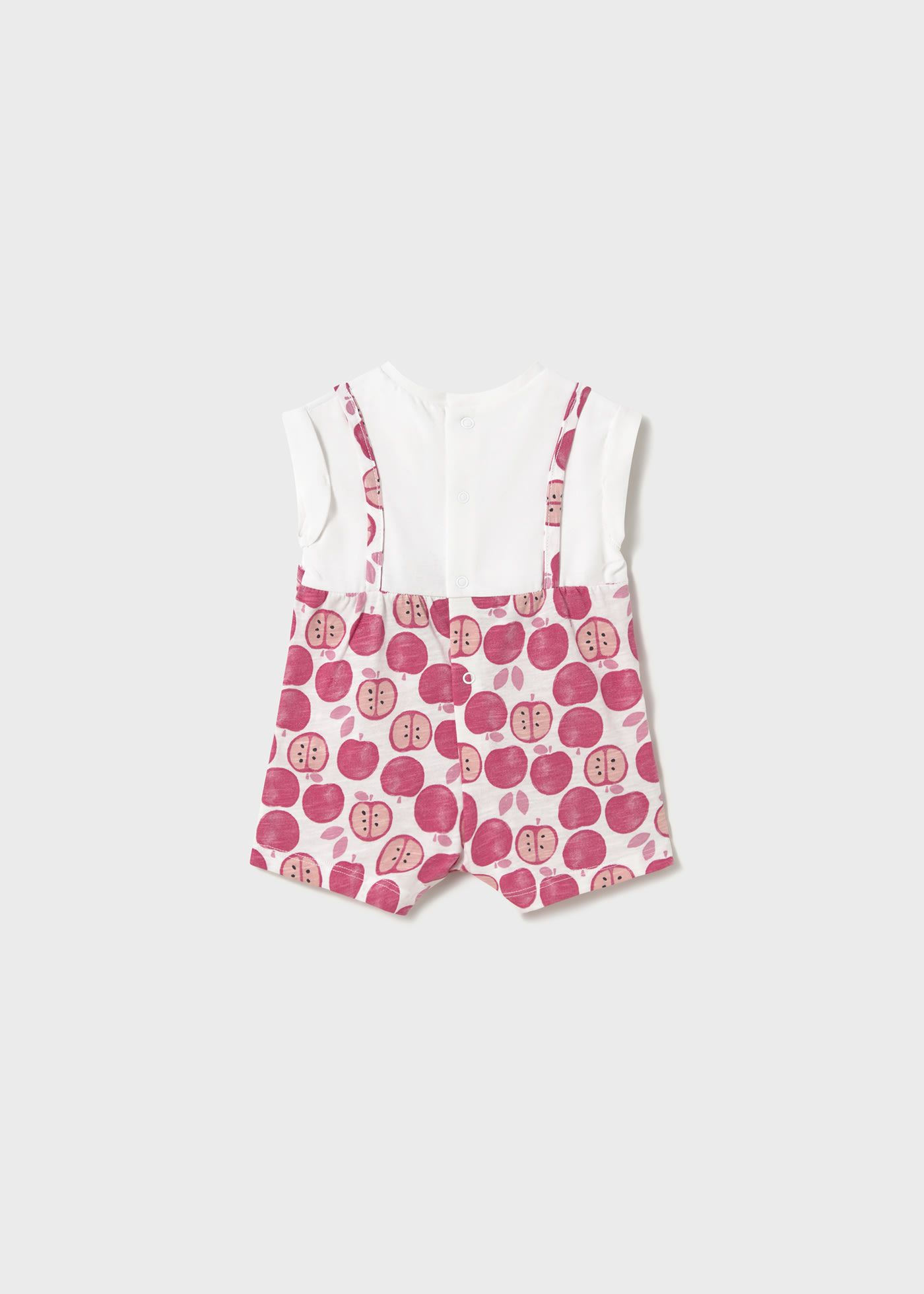 Newborn girl faux dungarees romper