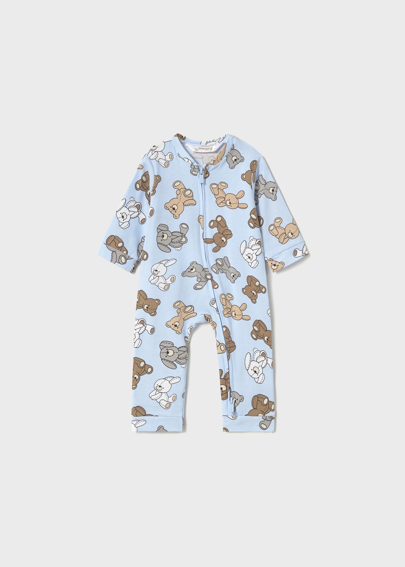 Newborn boy removable foot sleepsuit