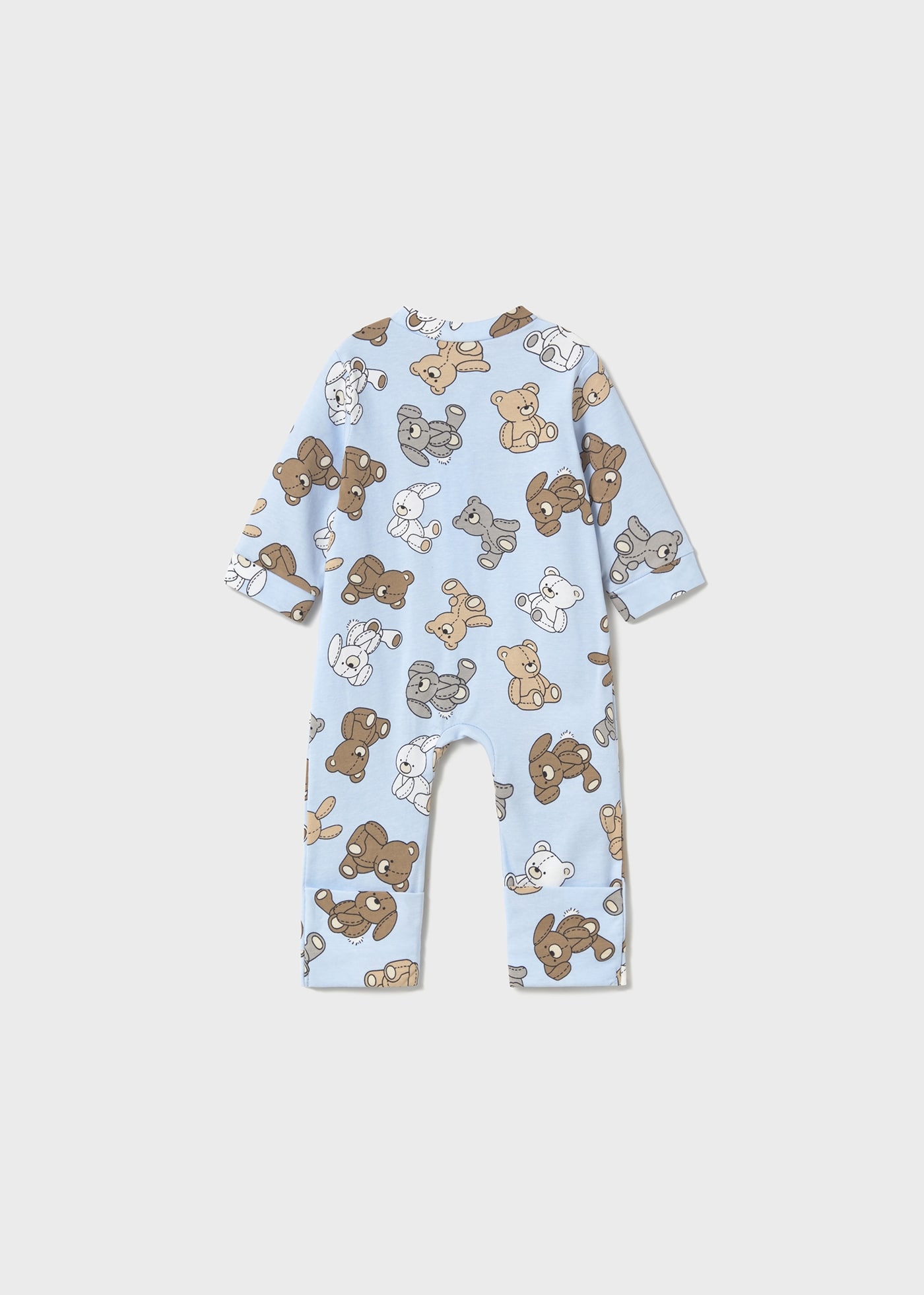 Newborn boy removable foot sleepsuit