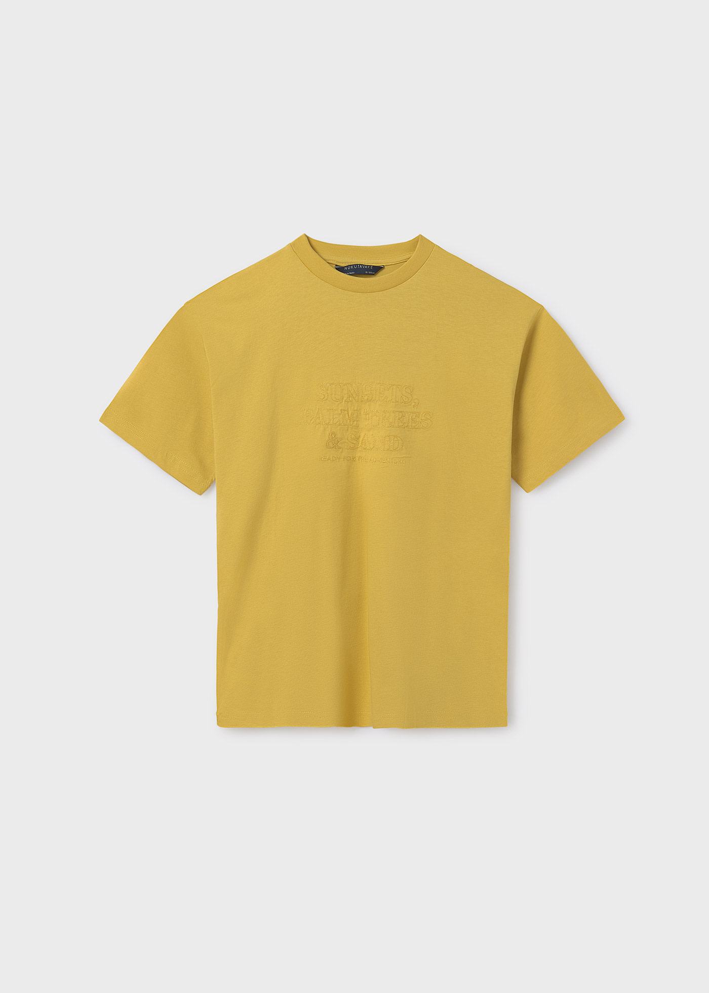 Playera texto bordado chico