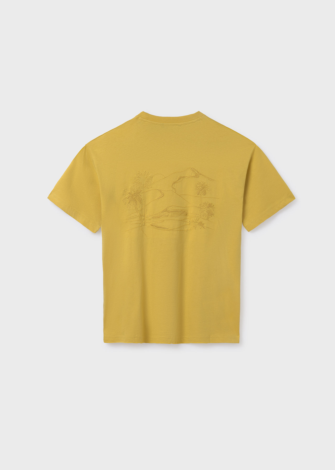 Playera texto bordado chico