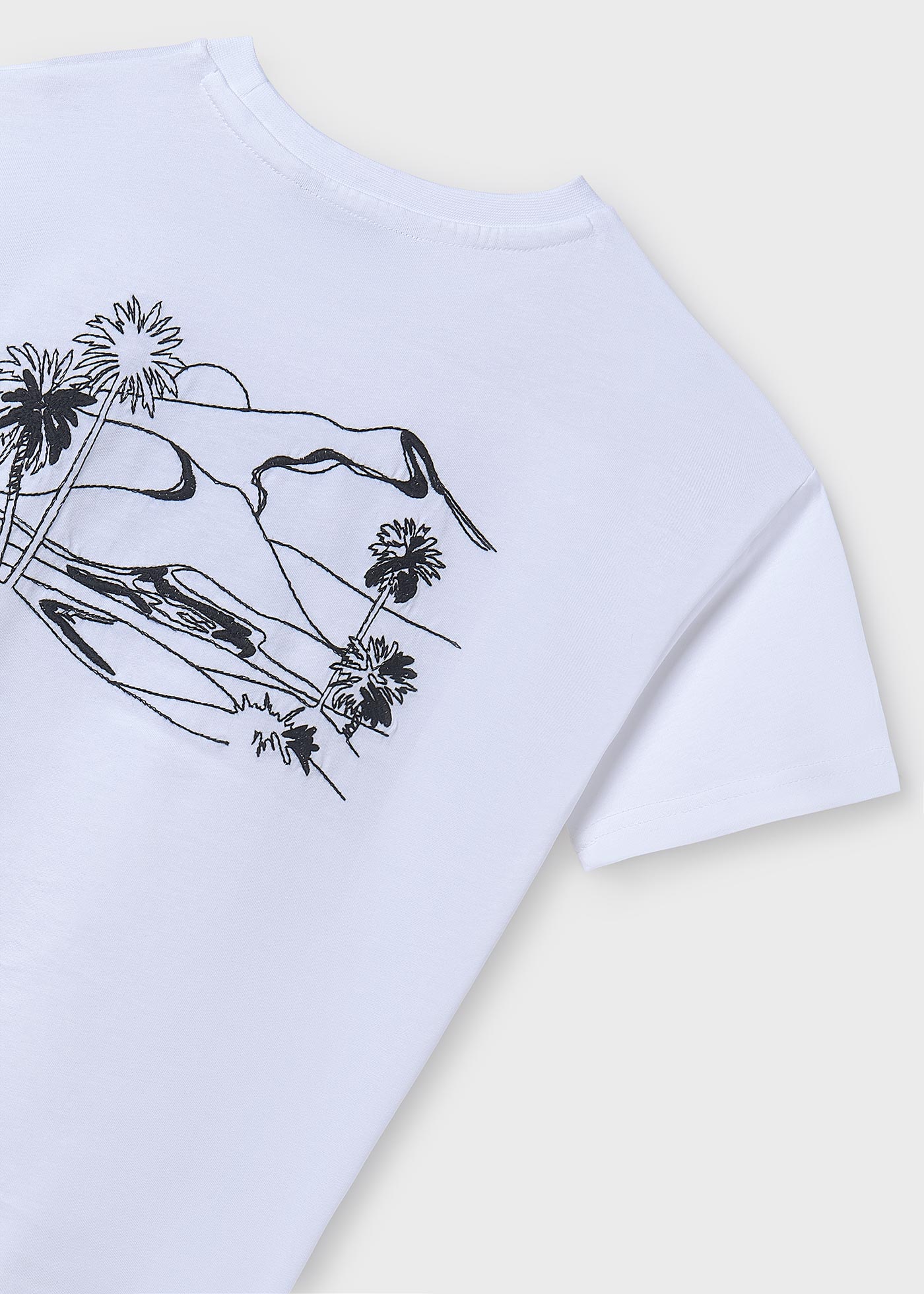 Boy Embroidered Text T-Shirt