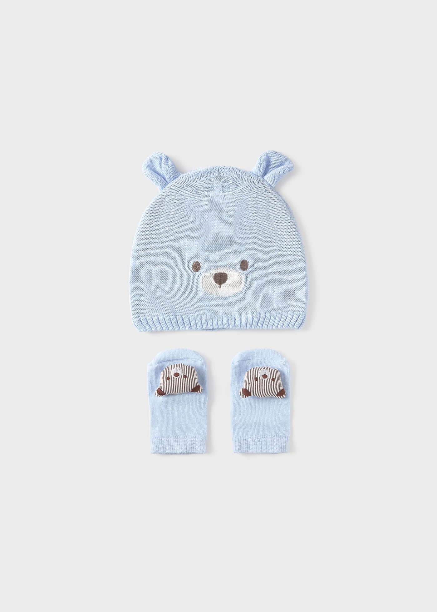 Newborn Animal Hat and Socks Set