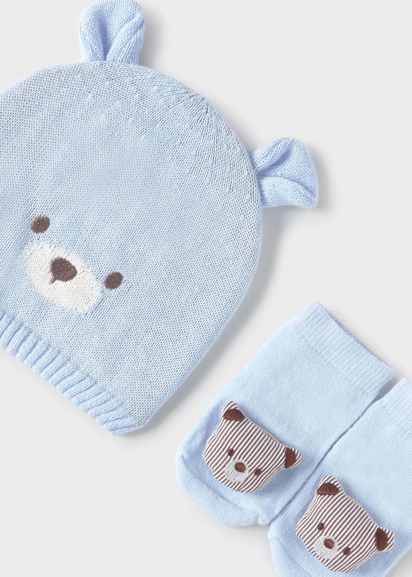 Newborn Animal Hat and Socks Set