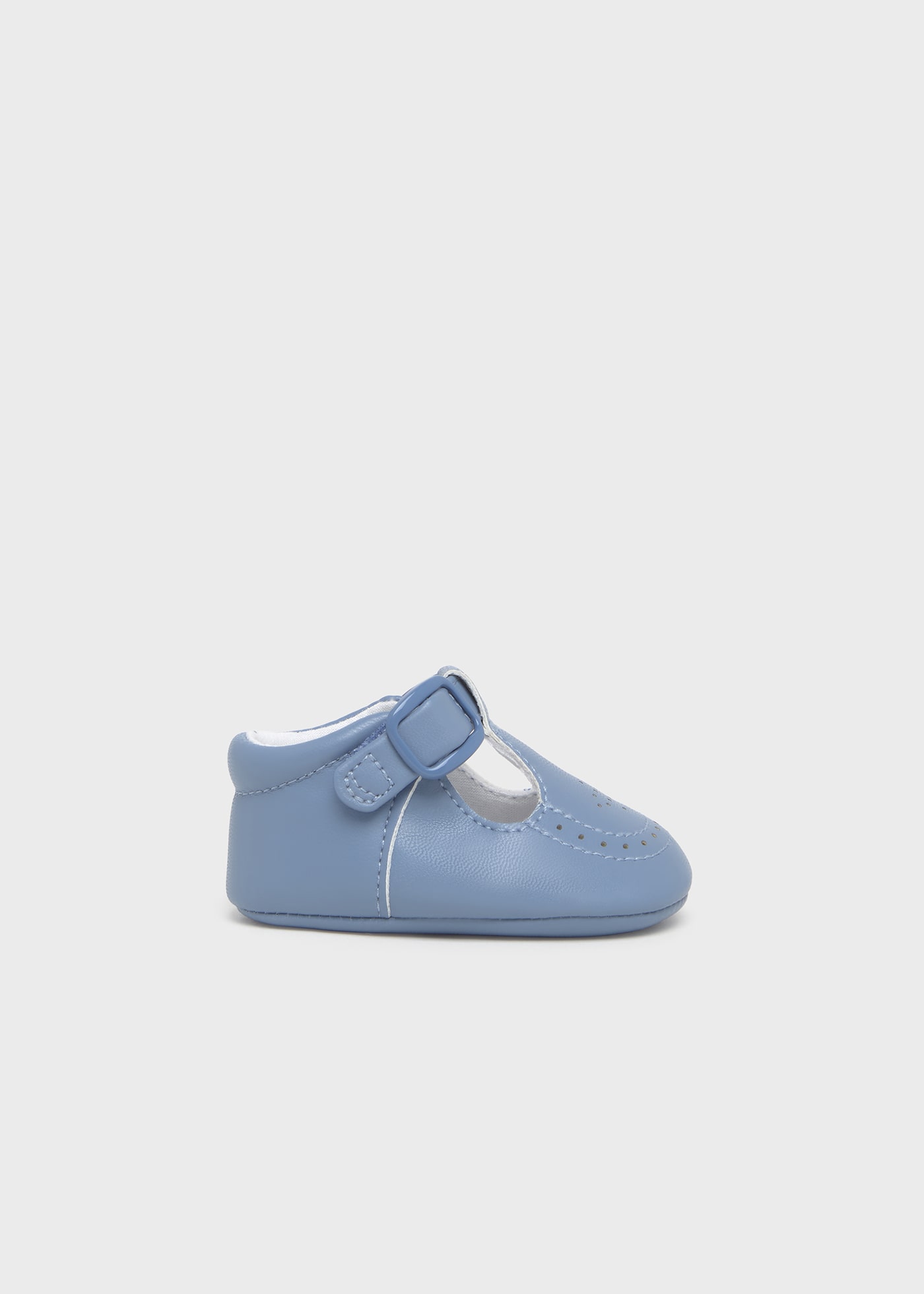 Newborn boy openwork t-bar shoes