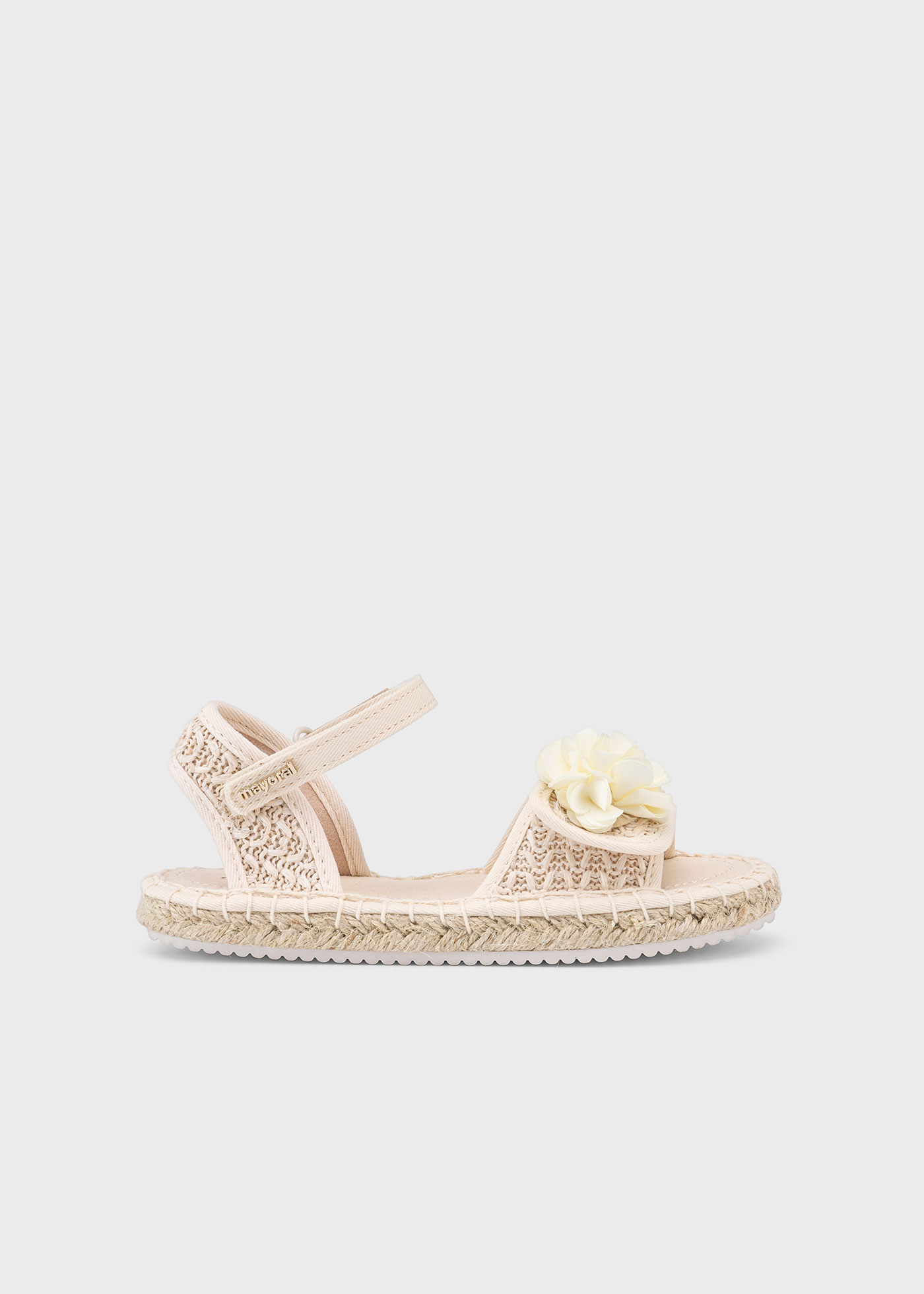 Girl Jute Sandals with Flowers