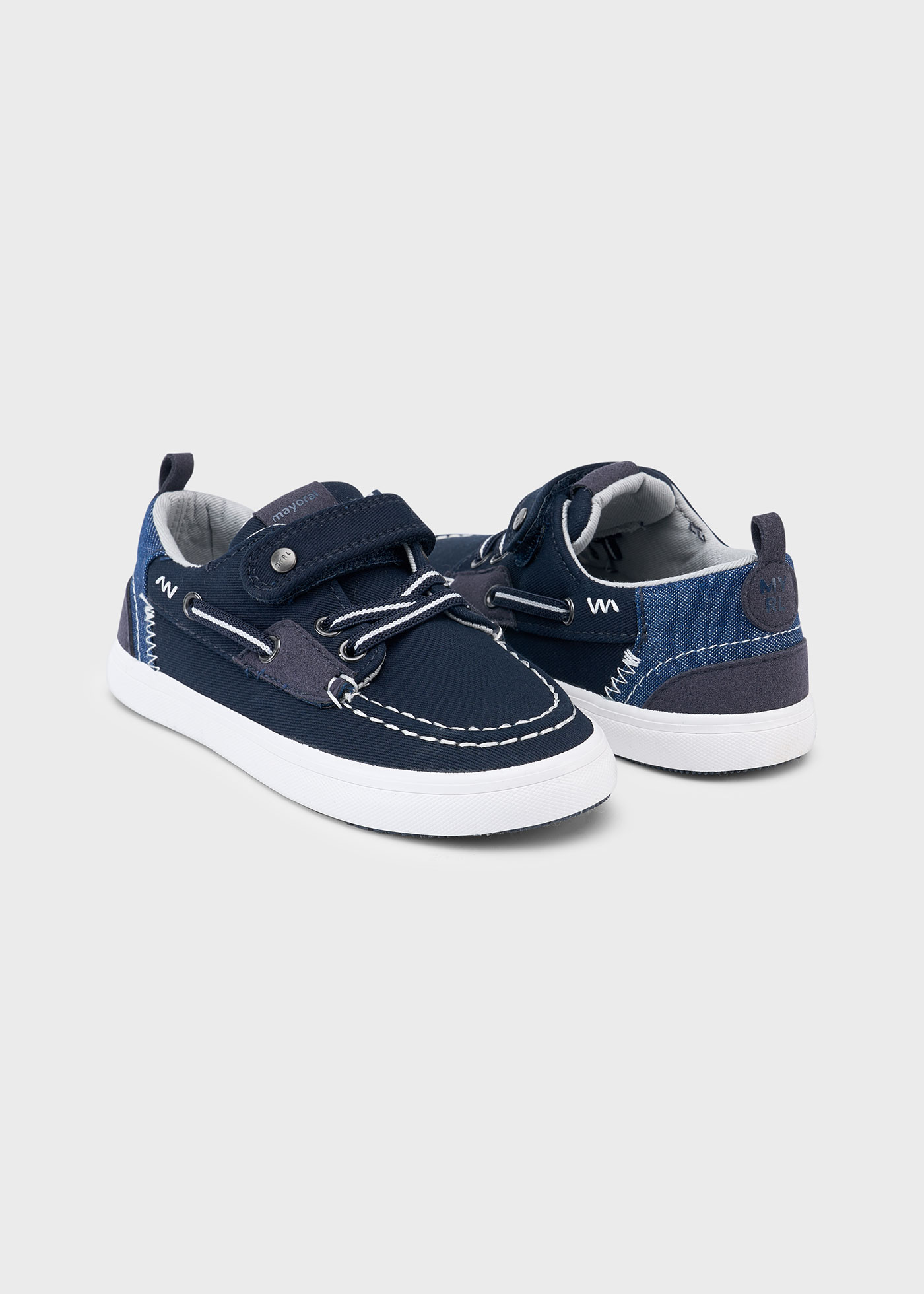 Scarpe modello nautico tela bambino