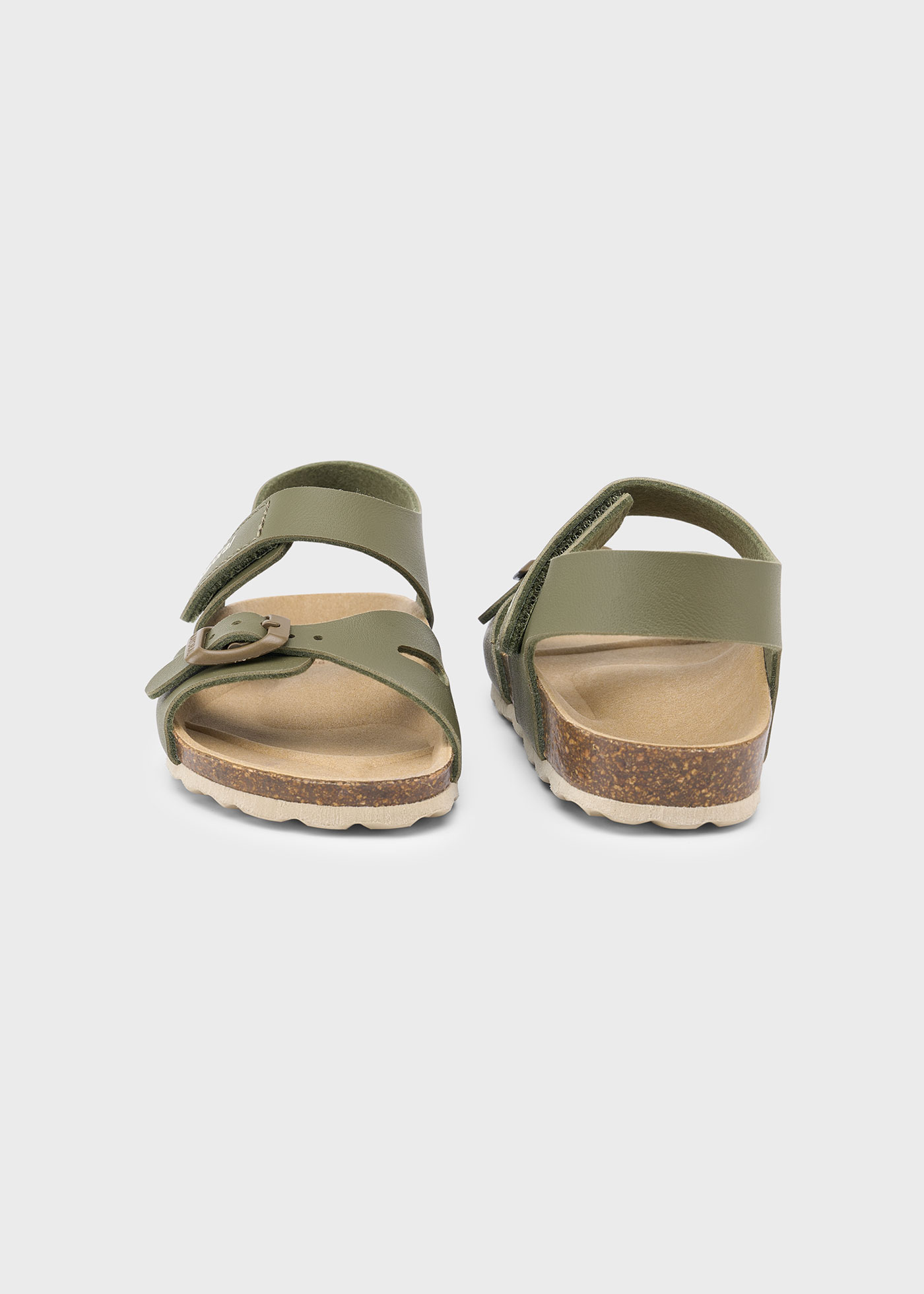 Unisex leather buckle sandals