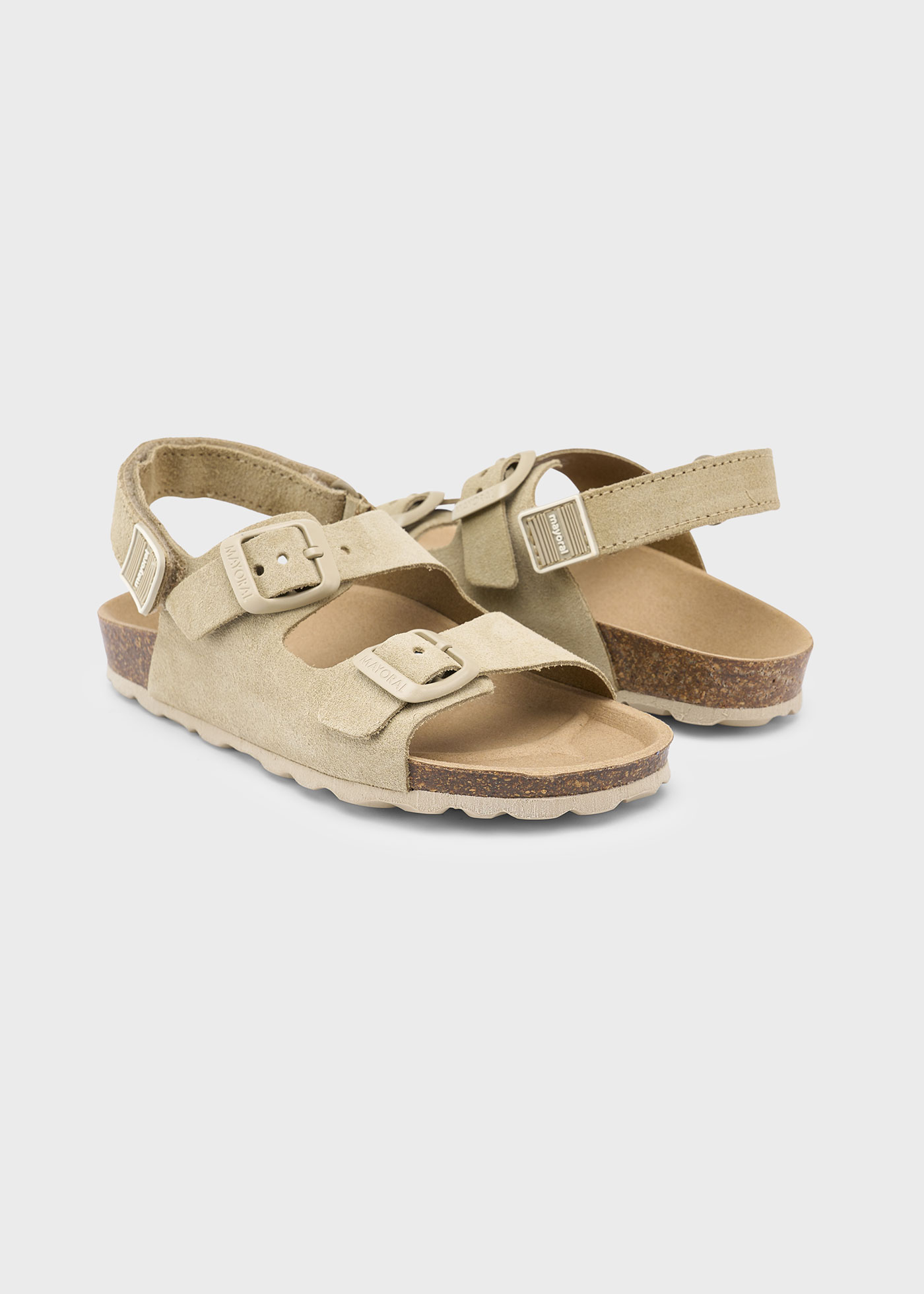 Girl leather buckle sandals