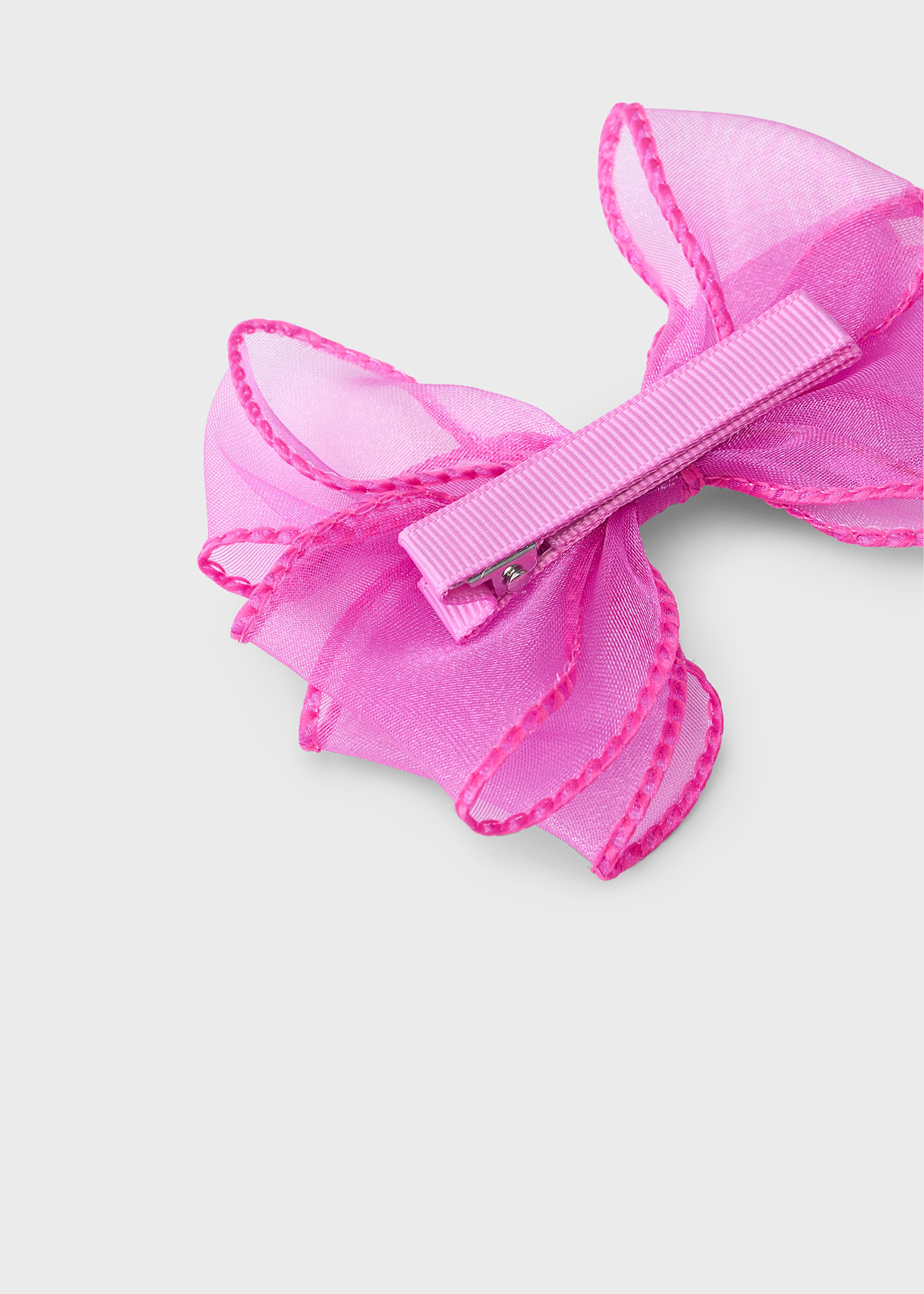 Girl organza bow clip