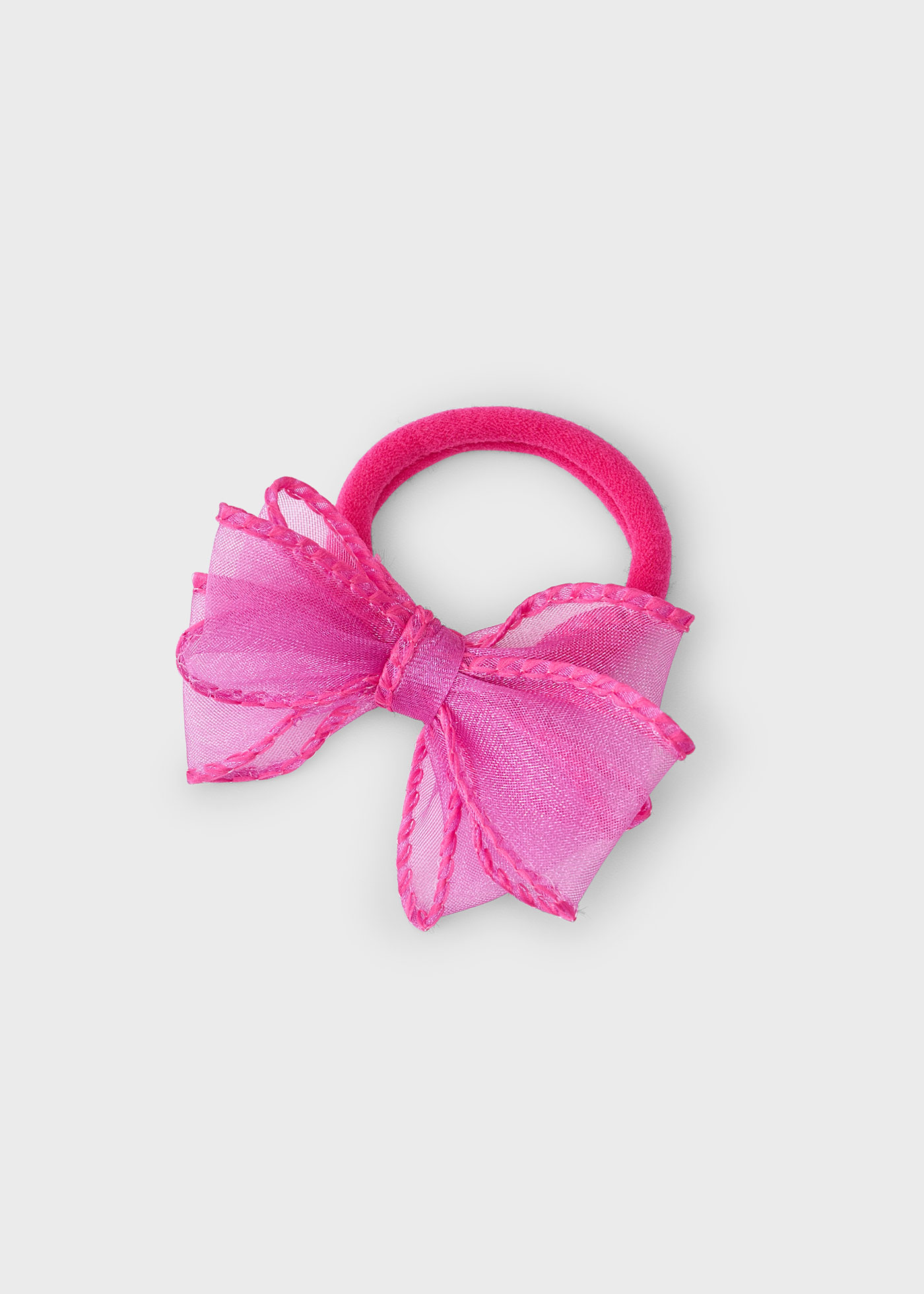 Girl organza bow hair tie