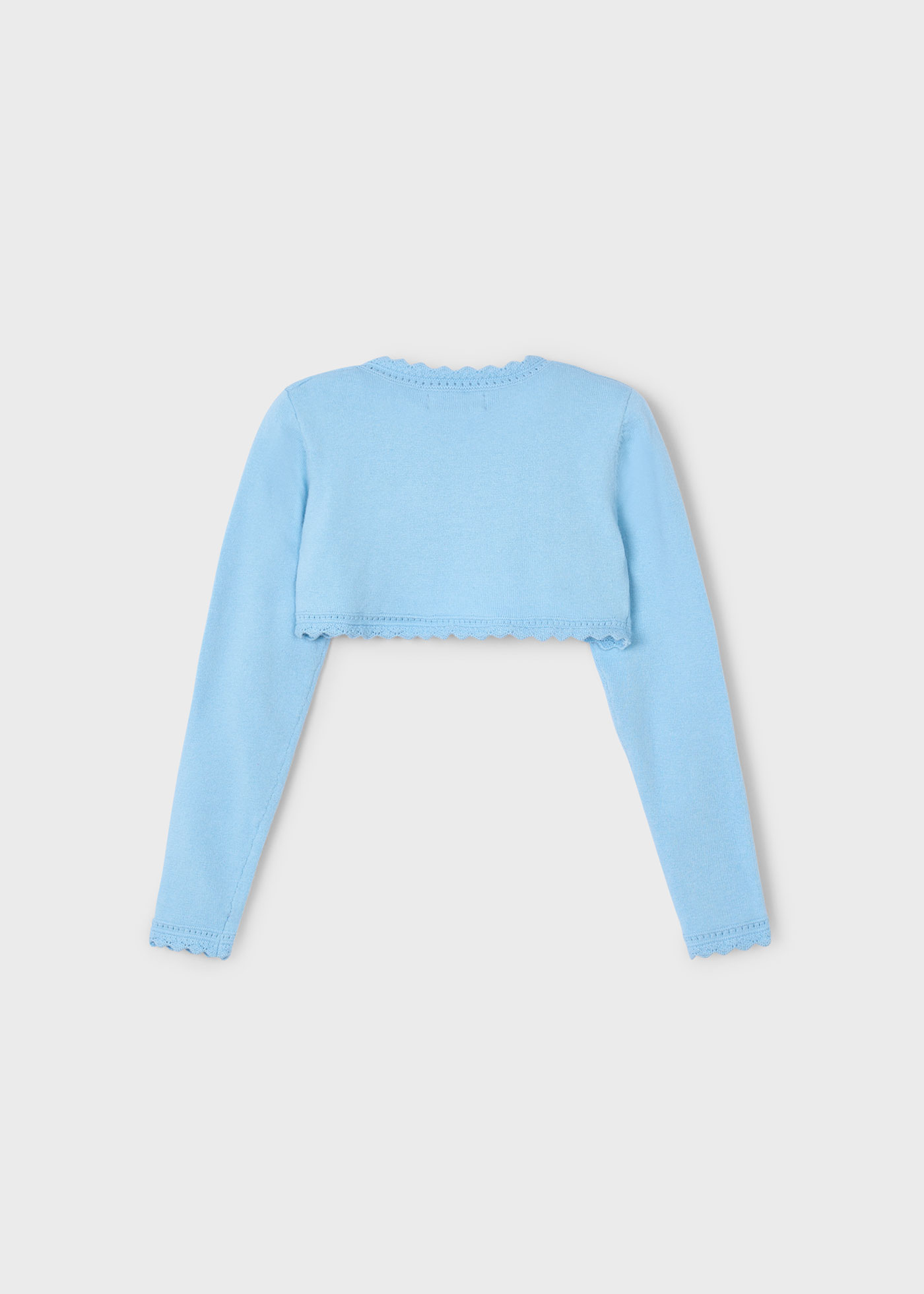 Cardigan modello bolerino in maglia bambina