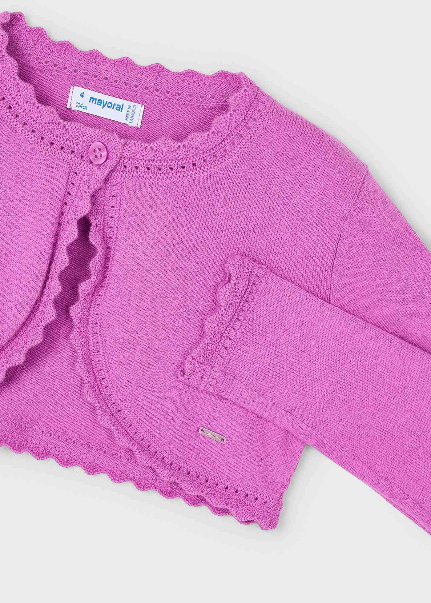 Cardigan basic tricot fetita