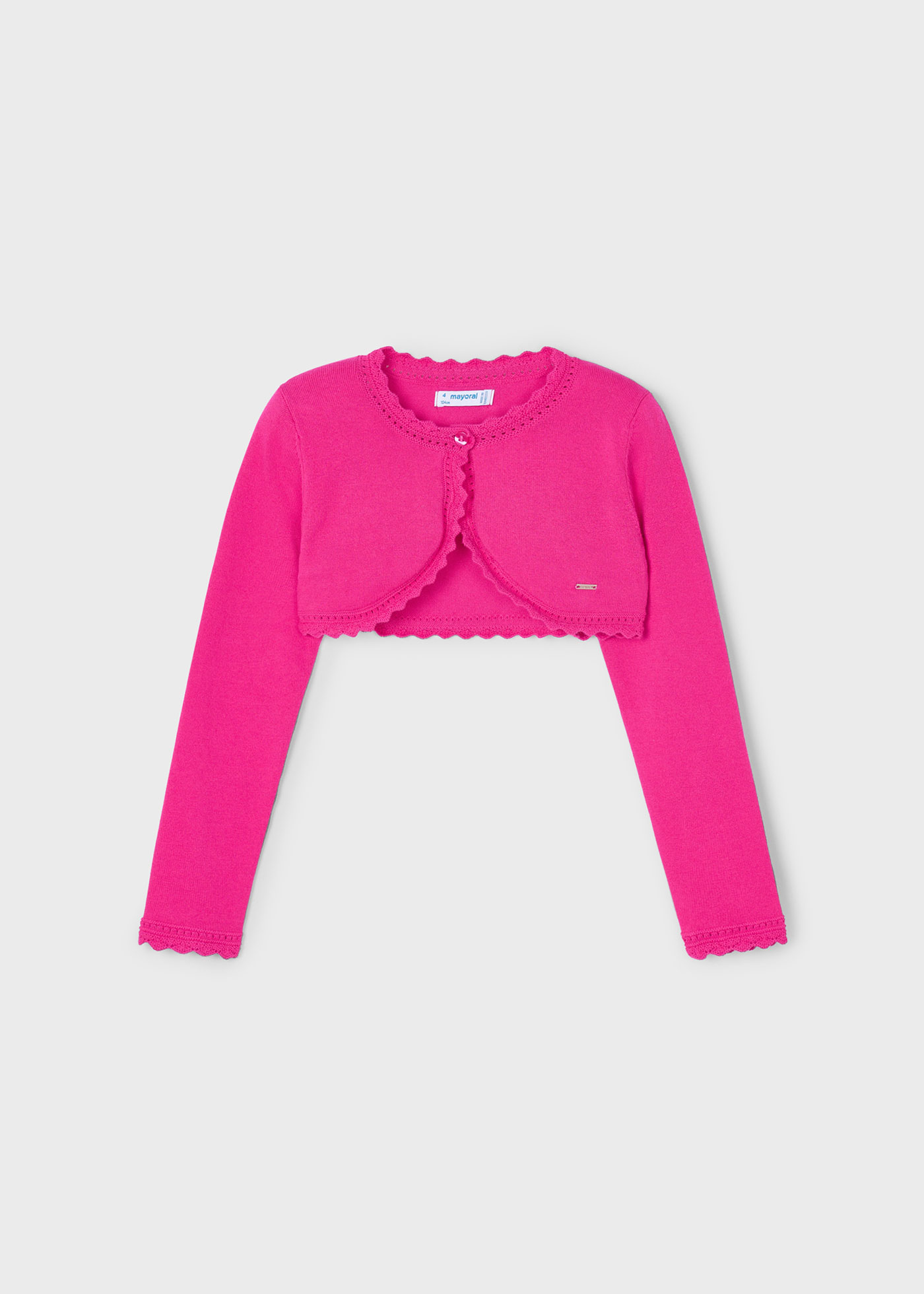 Cardigan modello bolerino in maglia bambina