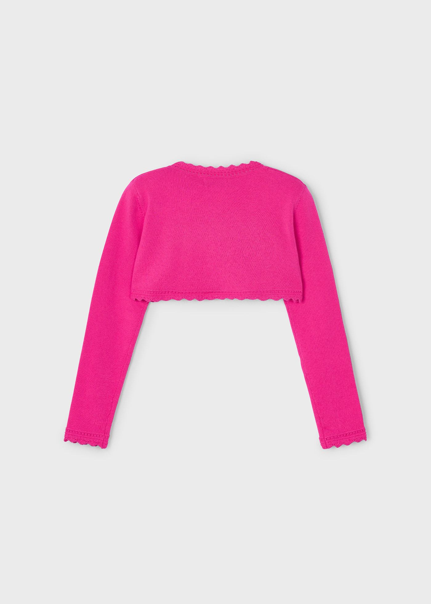 Cardigan modello bolerino in maglia bambina