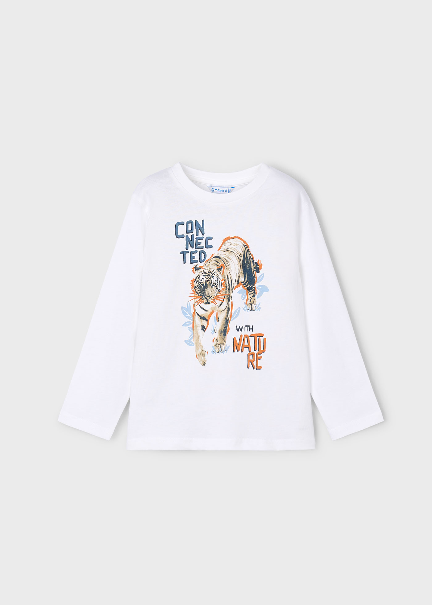 Camiseta manga larga tigre niño