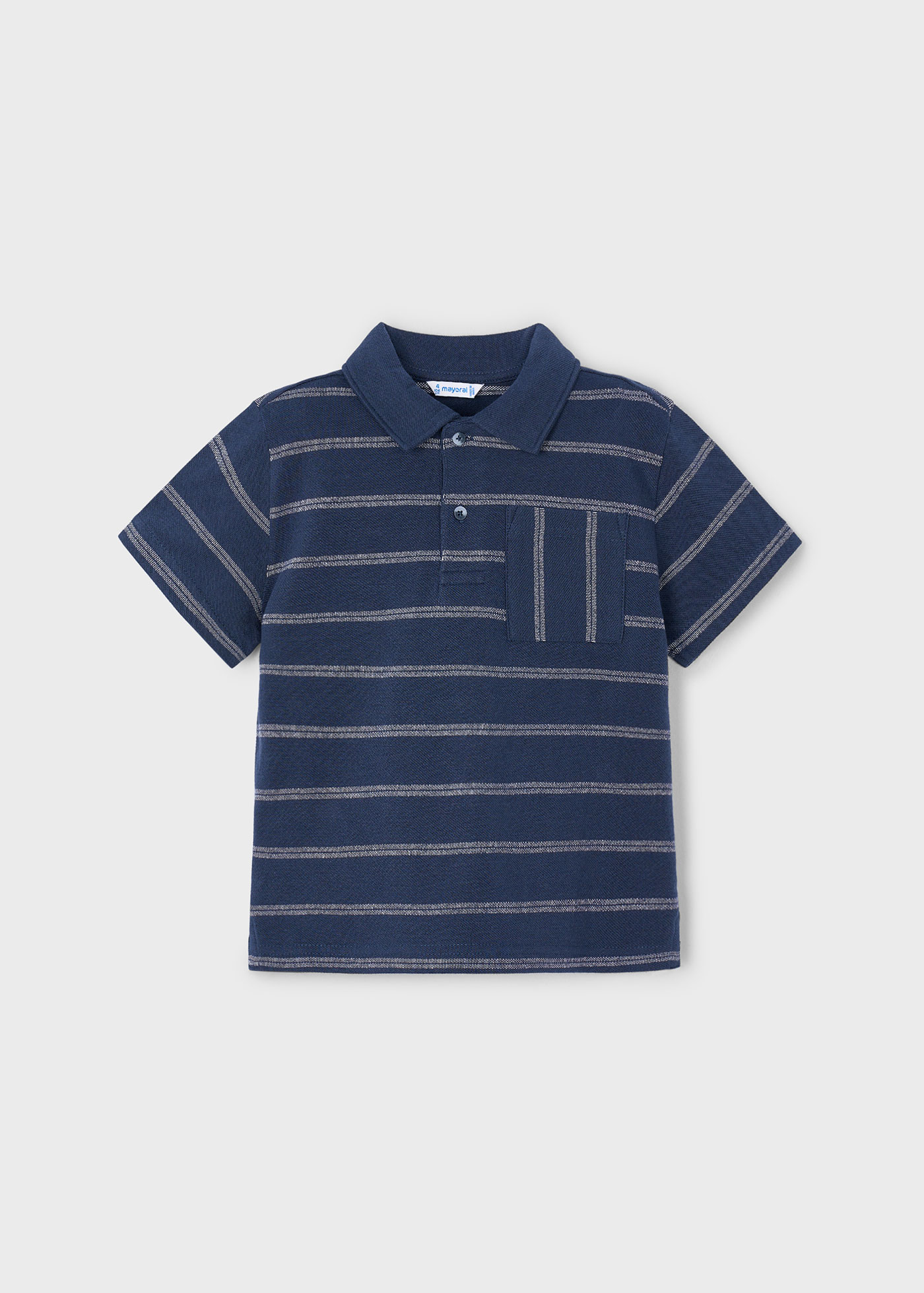 Boy striped polo shirt with pocket