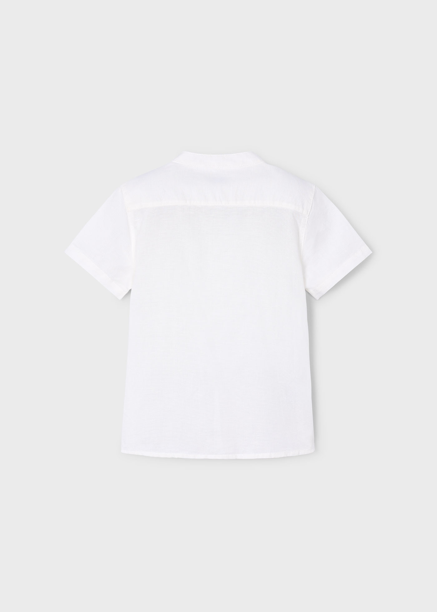 Camicia colletto coreana lino bambino