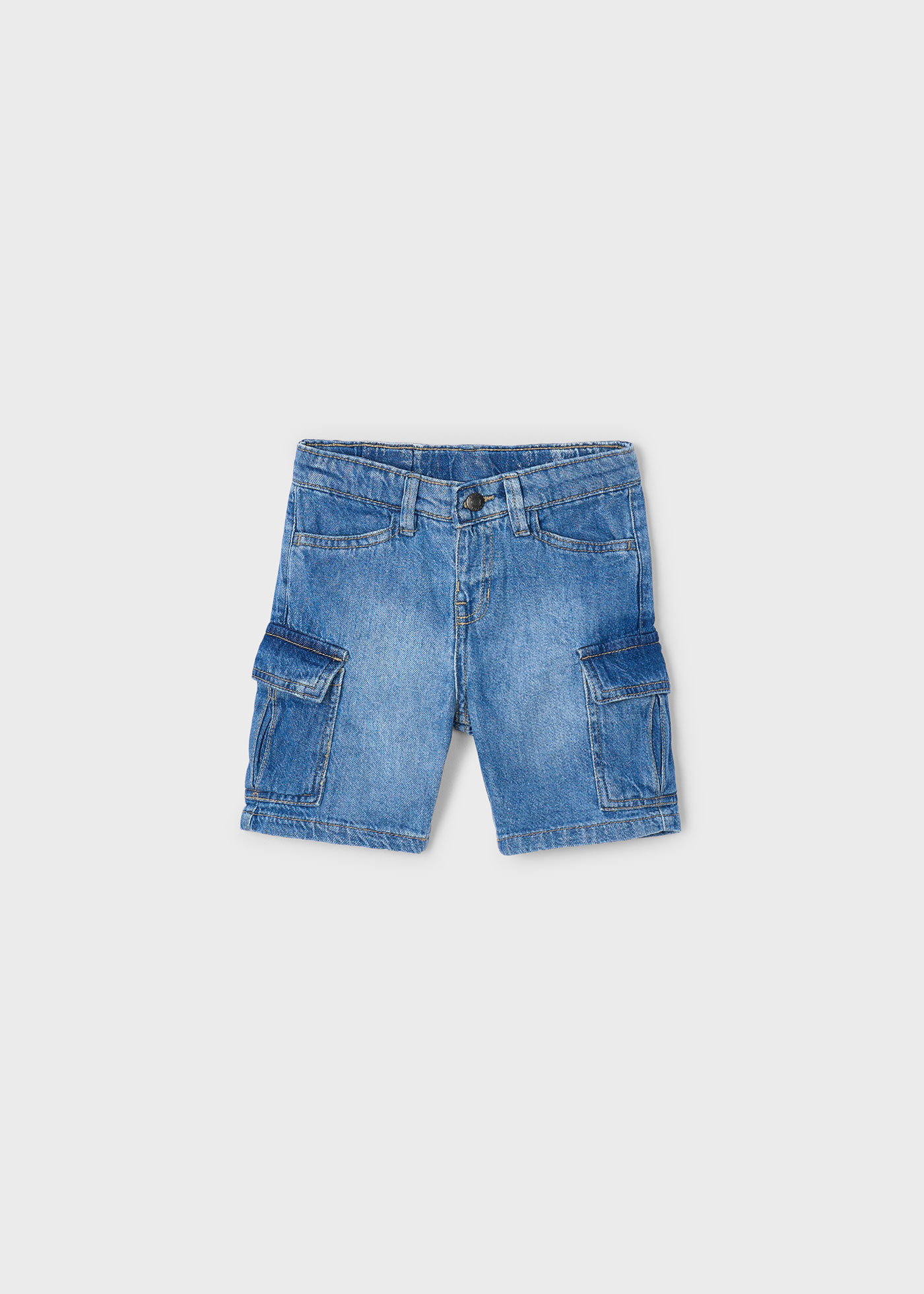 Bermuda en denim cargo garçon