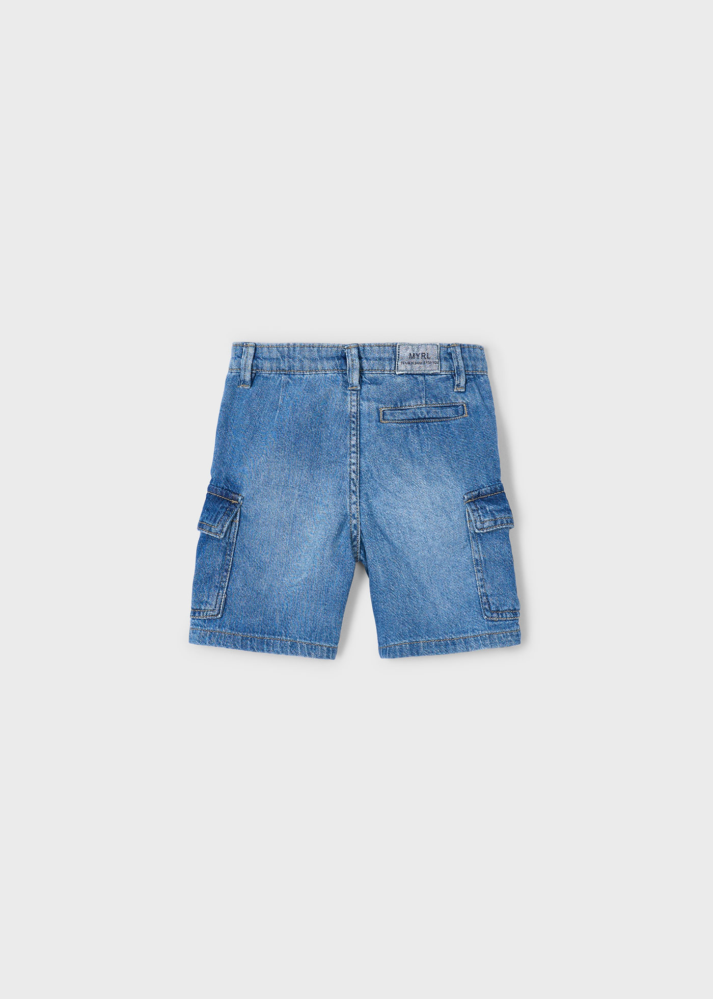 Bermuda en denim cargo garçon