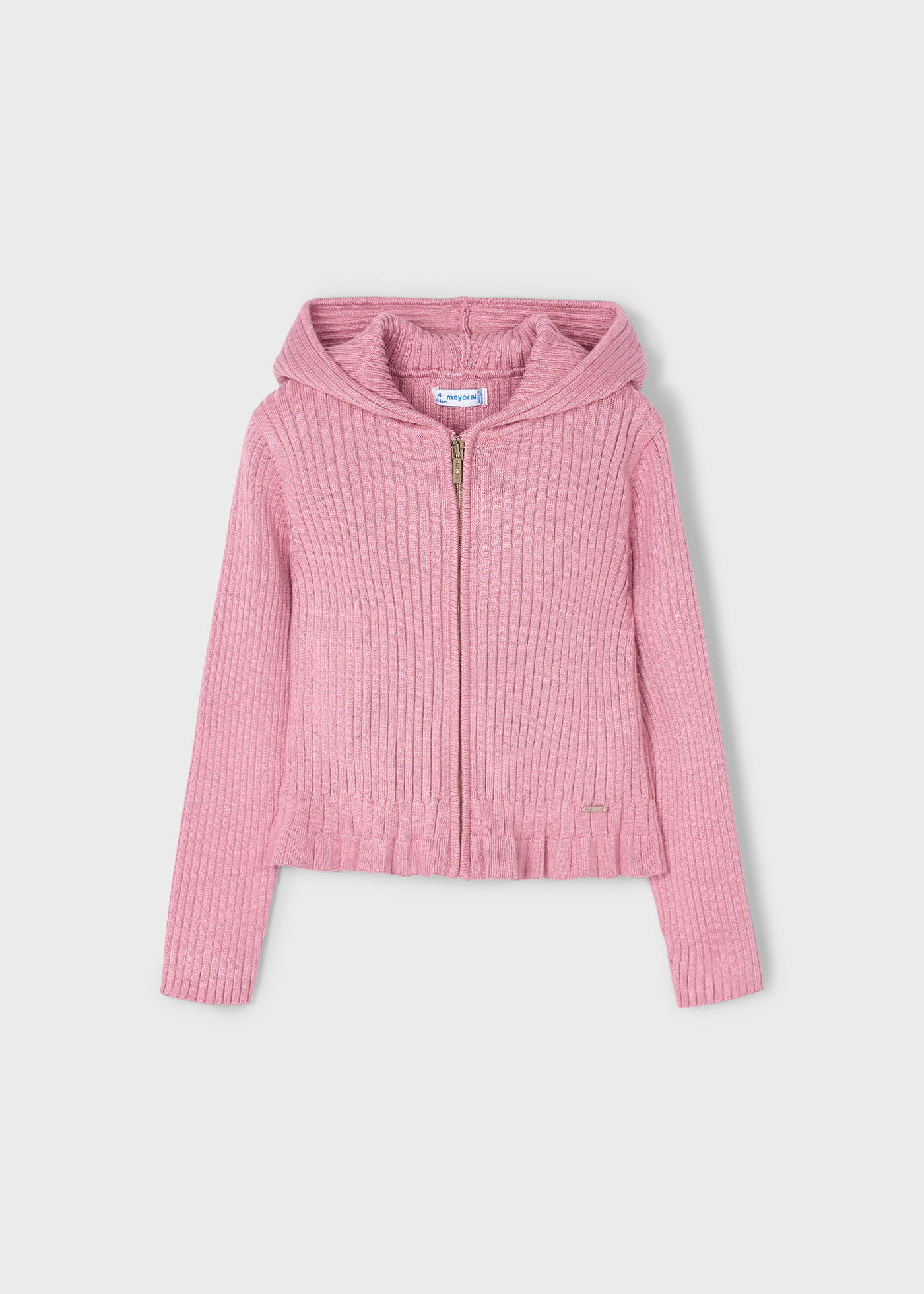 Girl Knit Hooded Cardigan